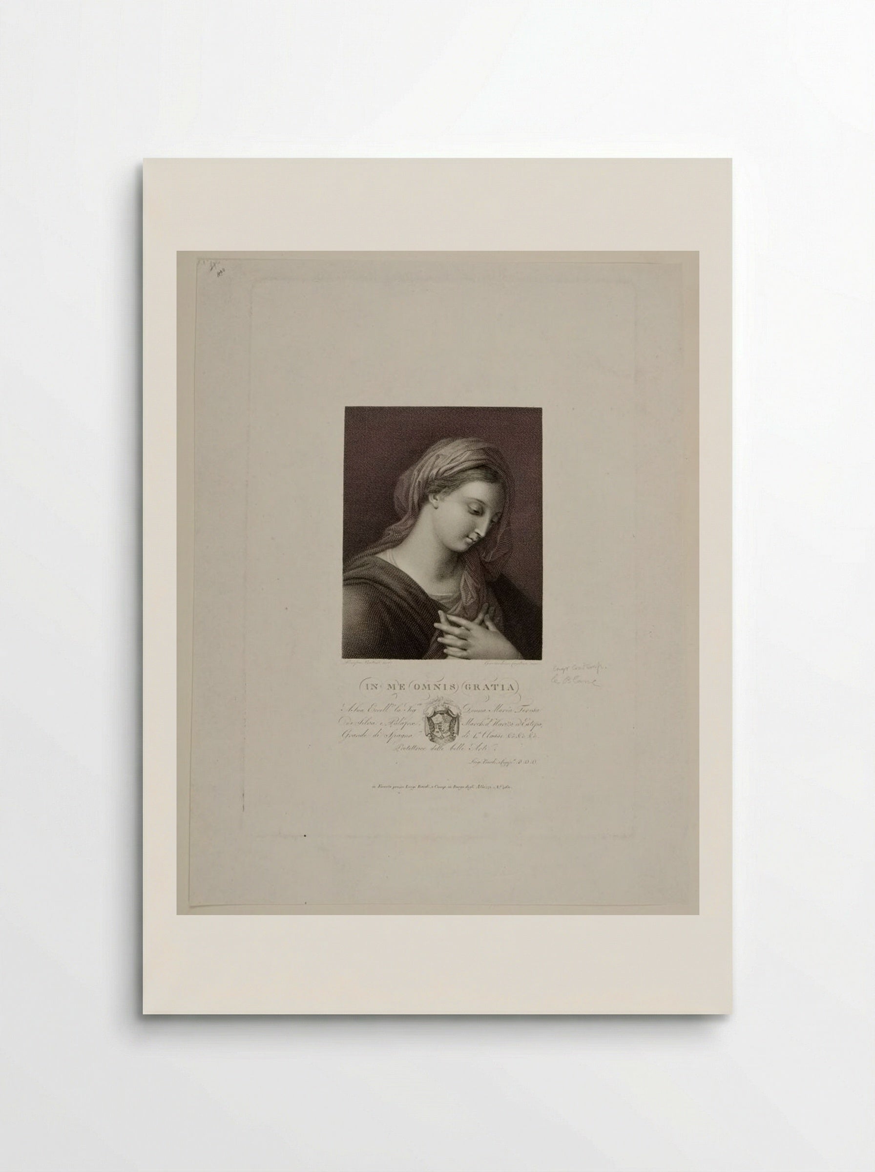 Virgin with Folded Hands - Giovacchino Cantini - Poster