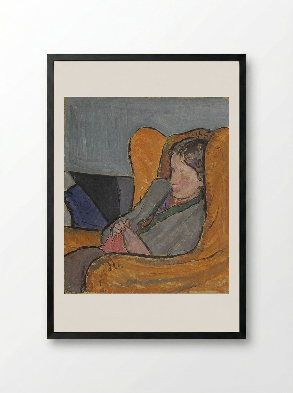 Virginia Woolf - Vanessa Bell - Framed Print Black