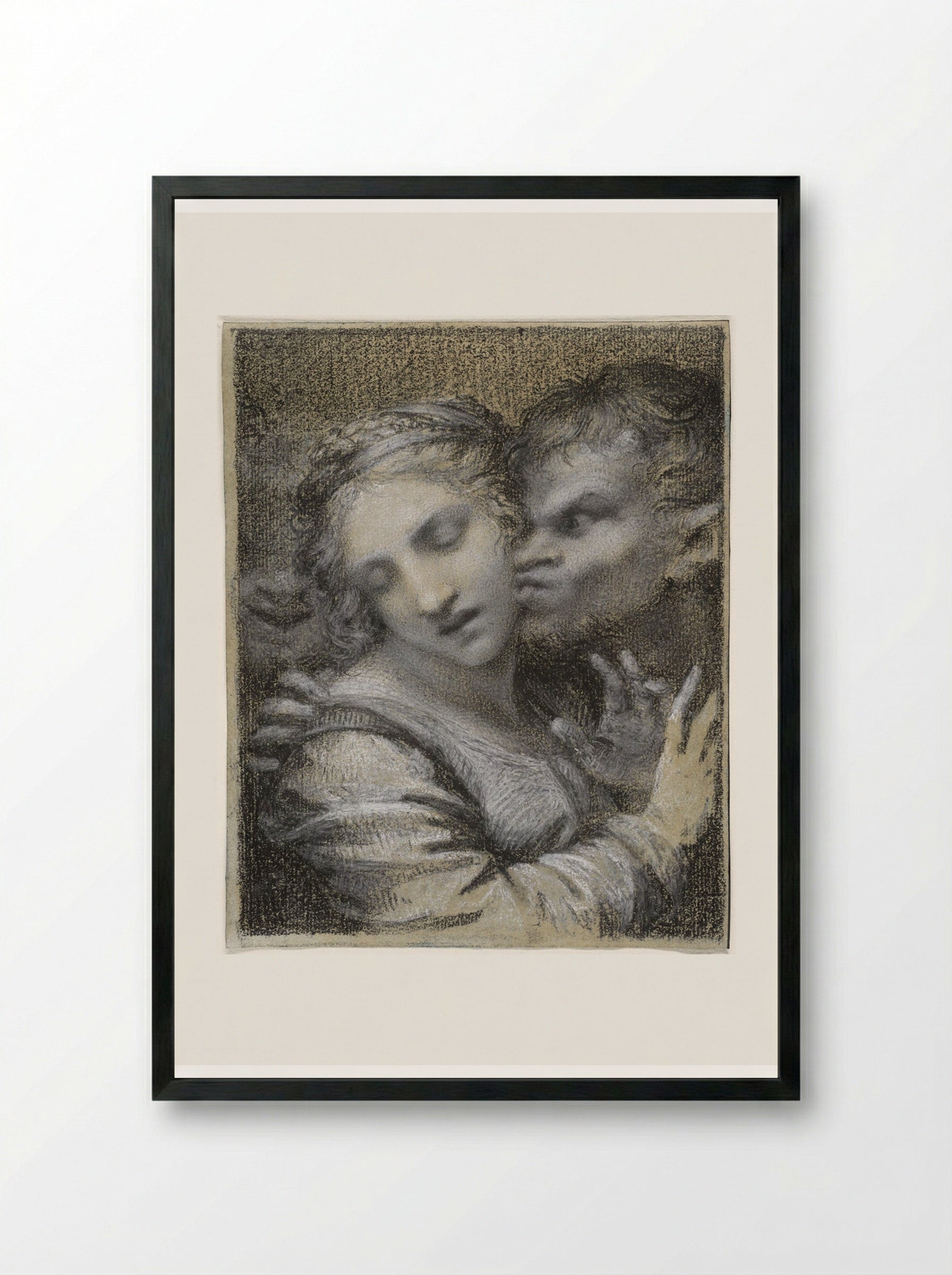 Virtue Attacked by Vice - Pierre-Paul Prud'hon - Framed Print Black