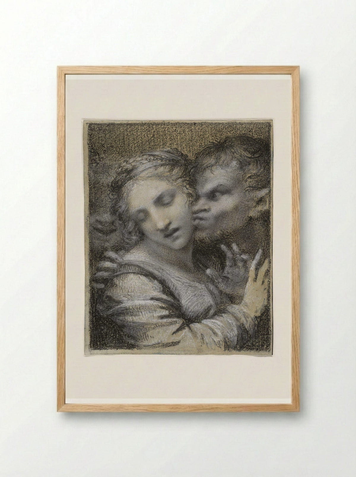 Virtue Attacked by Vice - Pierre-Paul Prud'hon - Framed Print Wood