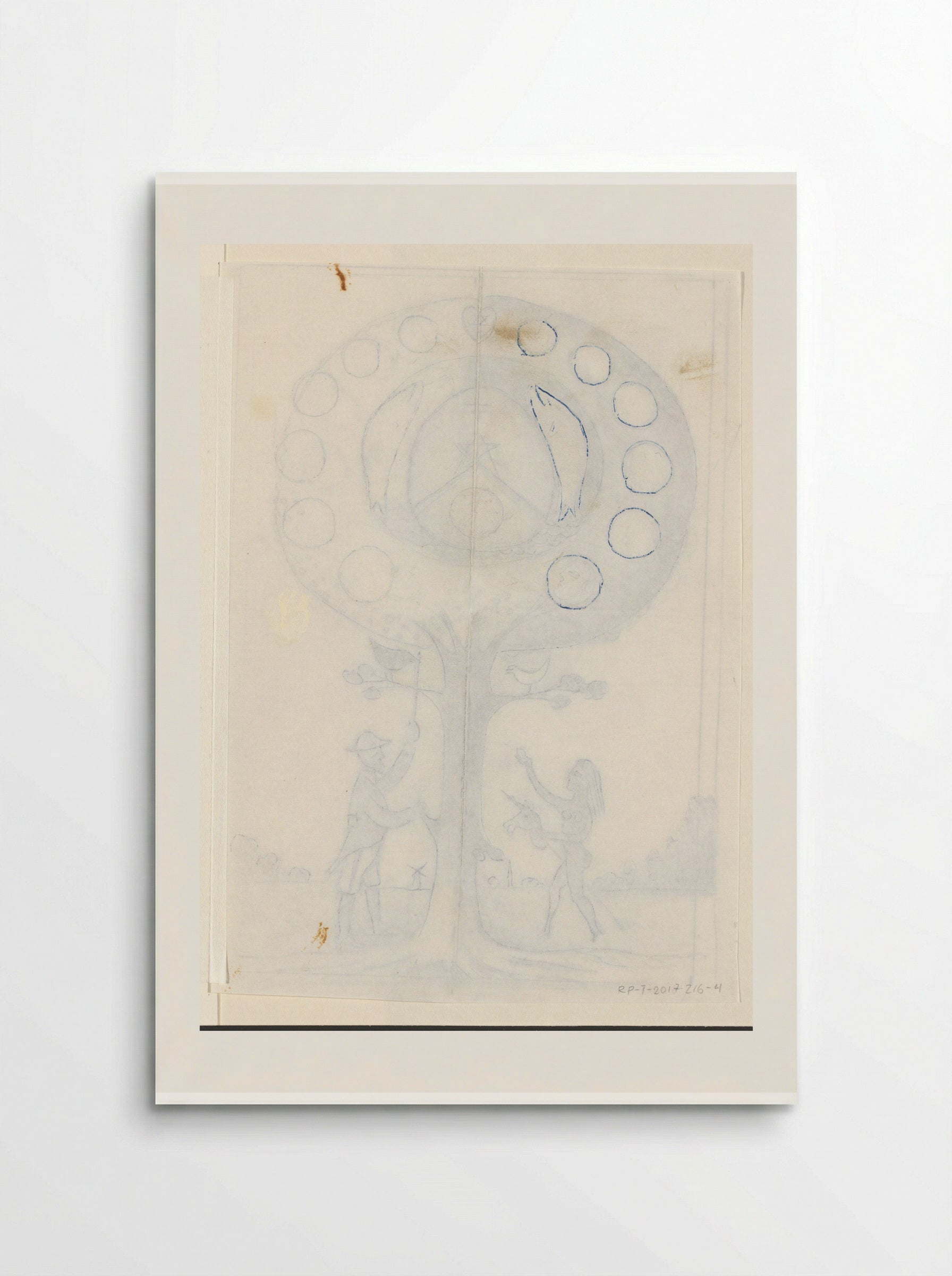 Vis met zes cirkels - Willem Westbroek - Poster
