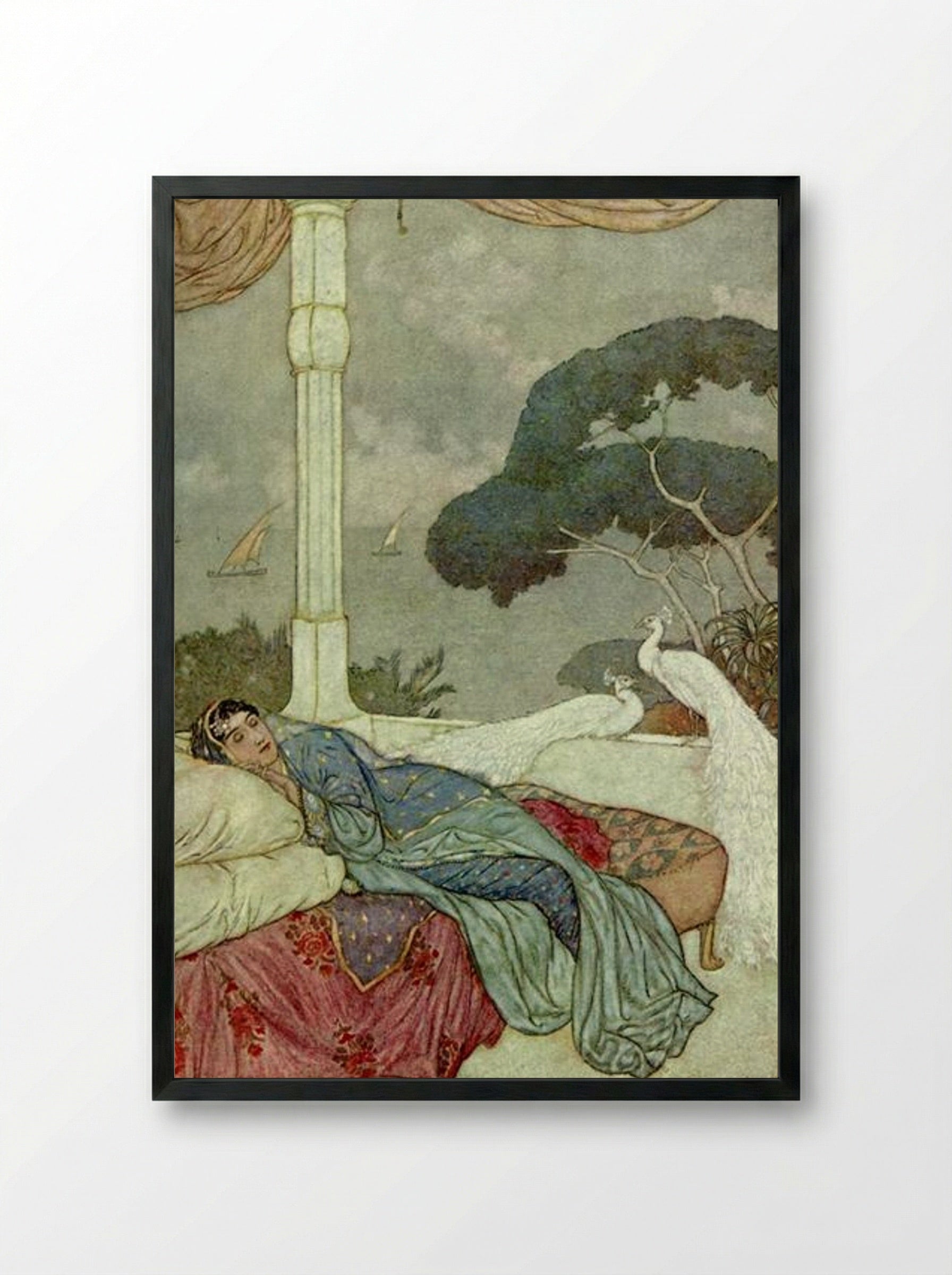 Vision (from The Rubaiyat of Omar Khayyam) - Edmund Dulac - Framed Print Black