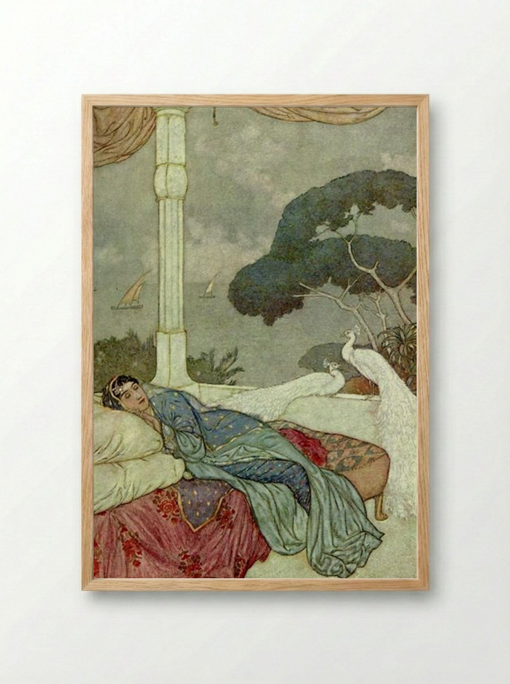 Vision (from The Rubaiyat of Omar Khayyam) - Edmund Dulac - Framed Print Wood