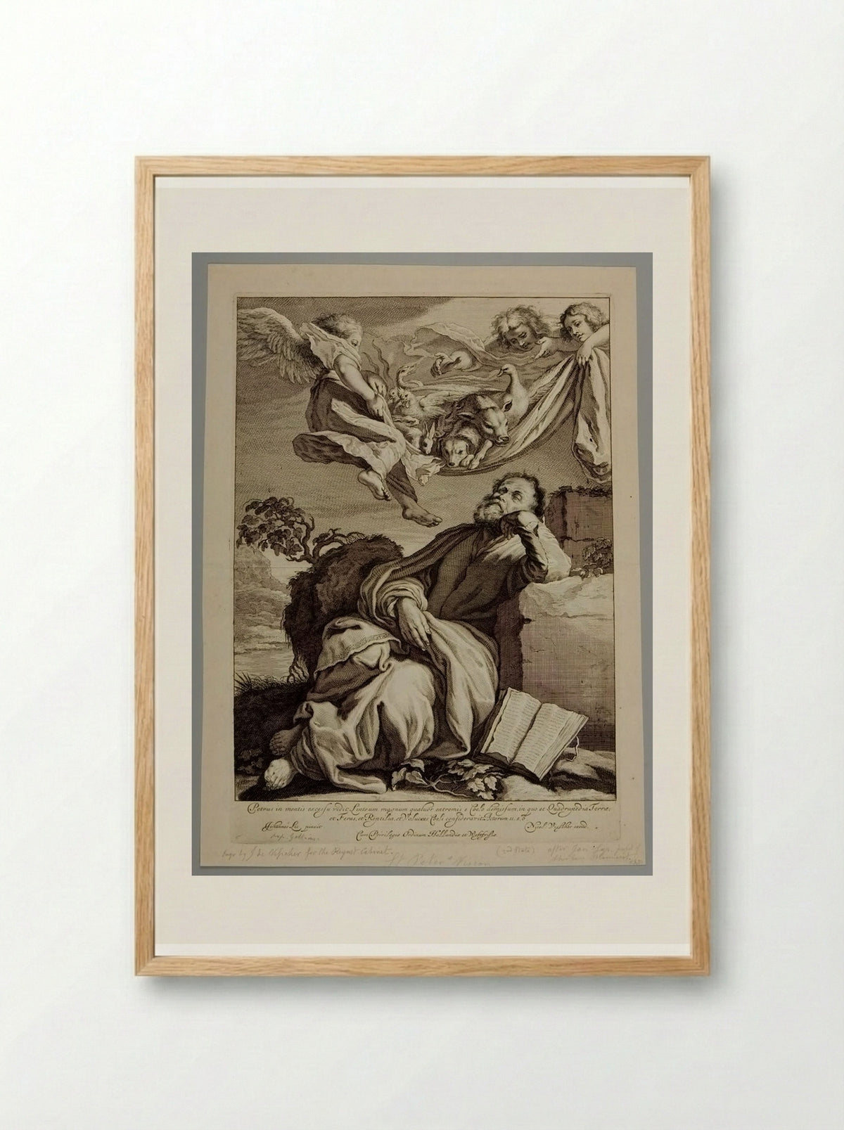 Vision of Saint Peter - Johannes Visscher - Framed Print Wood