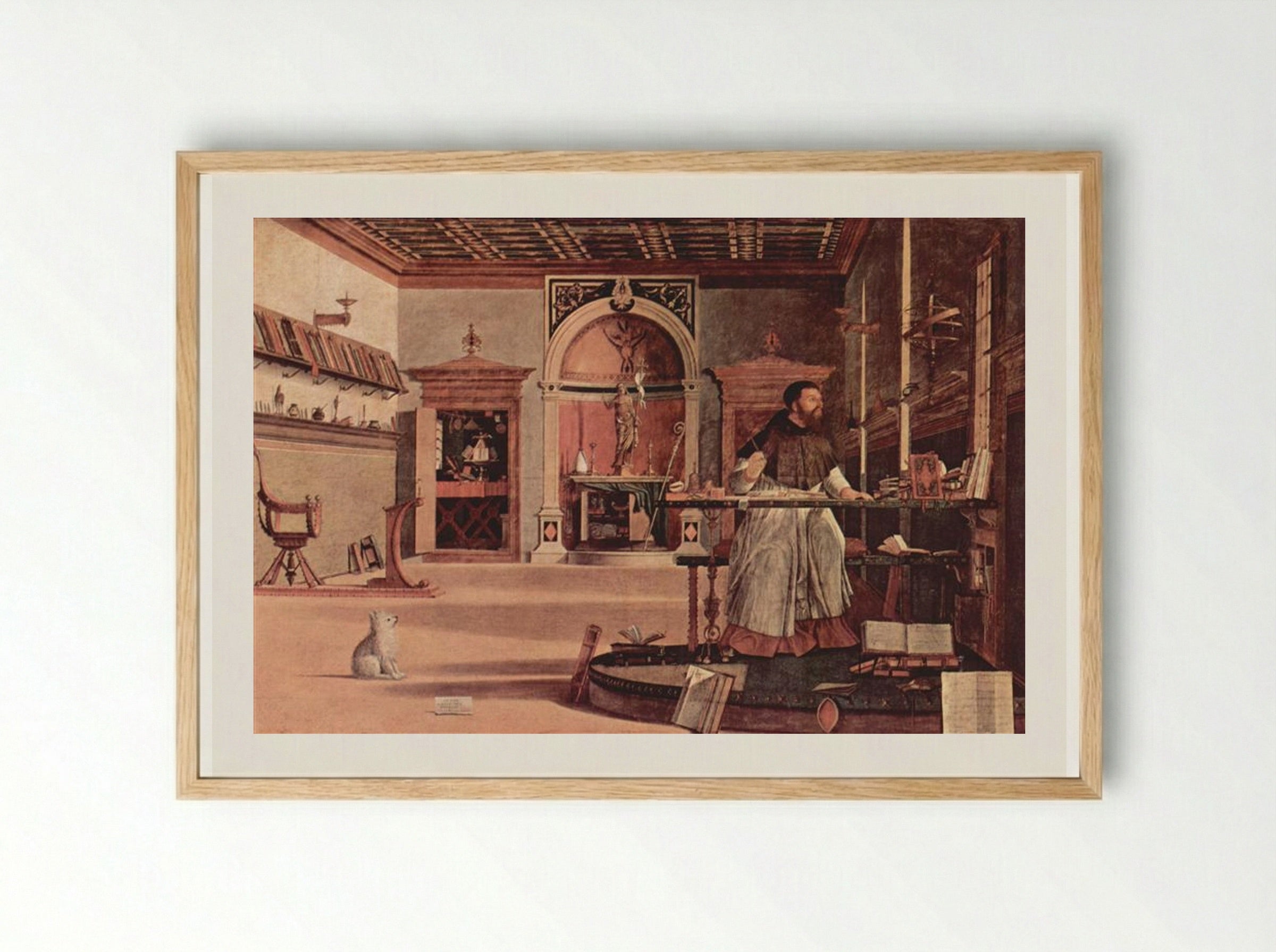 Vision of St. Augustine - Vittore Carpaccio - Framed Print Wood