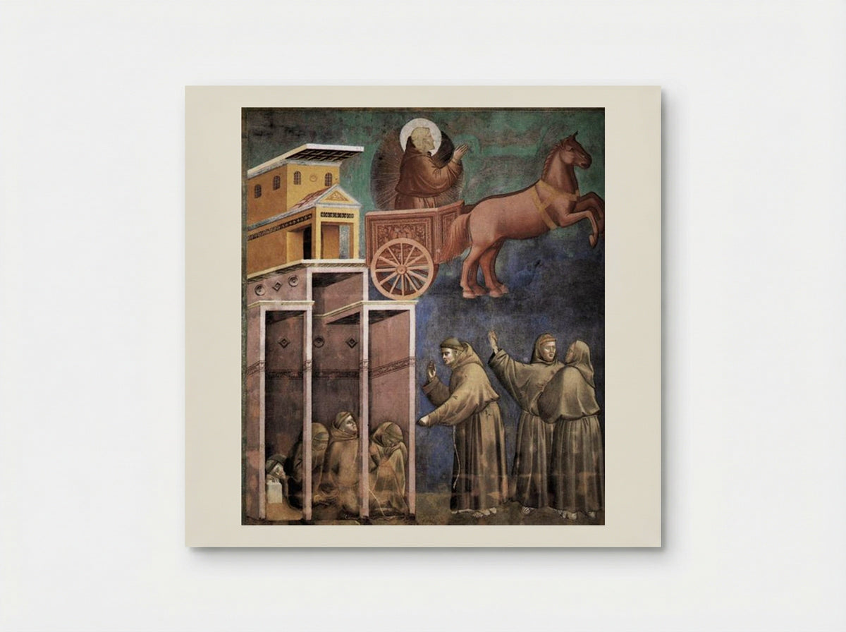 Vision of the Flaming Chariot - Giotto di Bondone - Poster