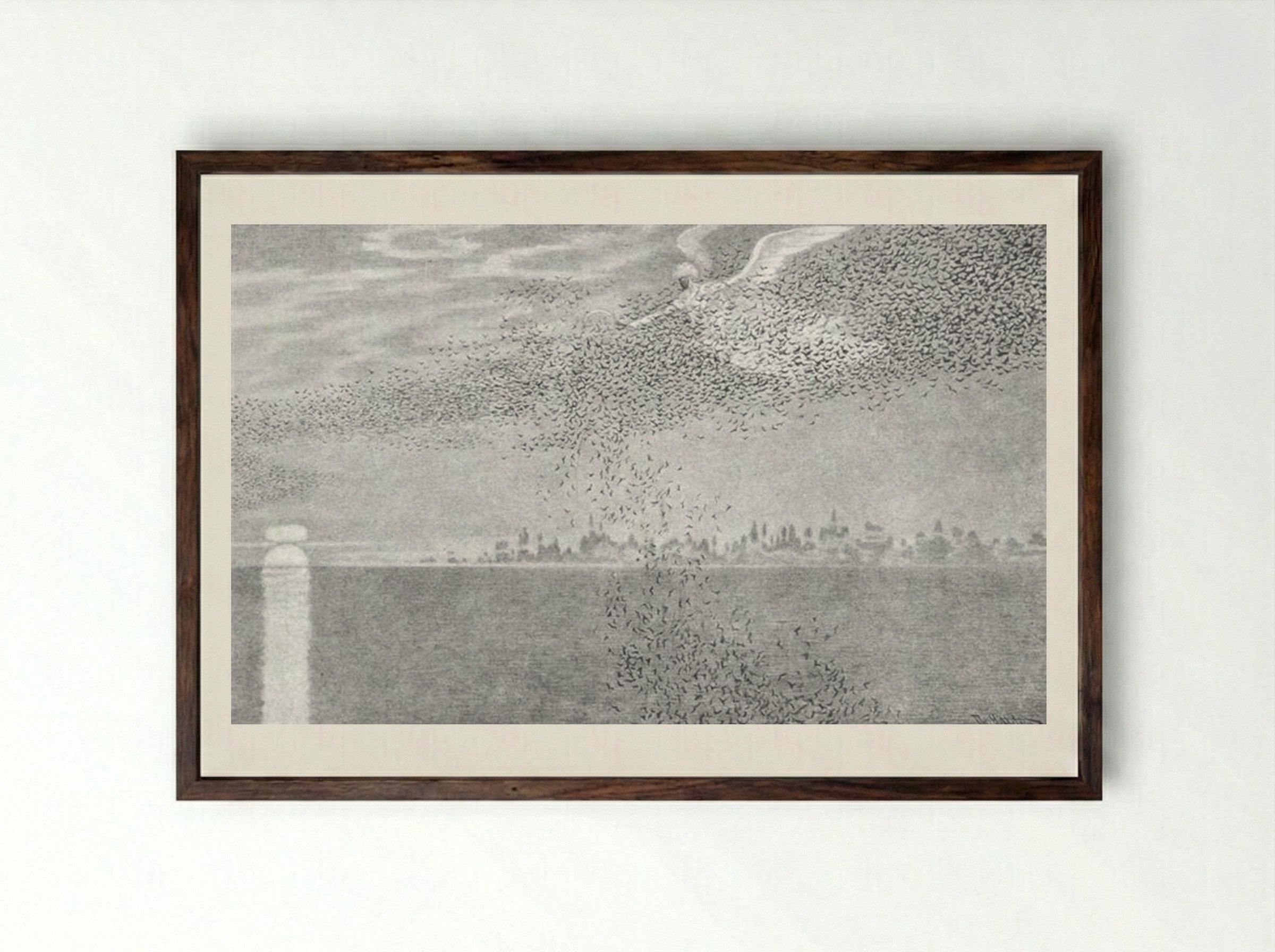 Vision - Theodor Severin Kittelsen - Framed Print Dark Wood