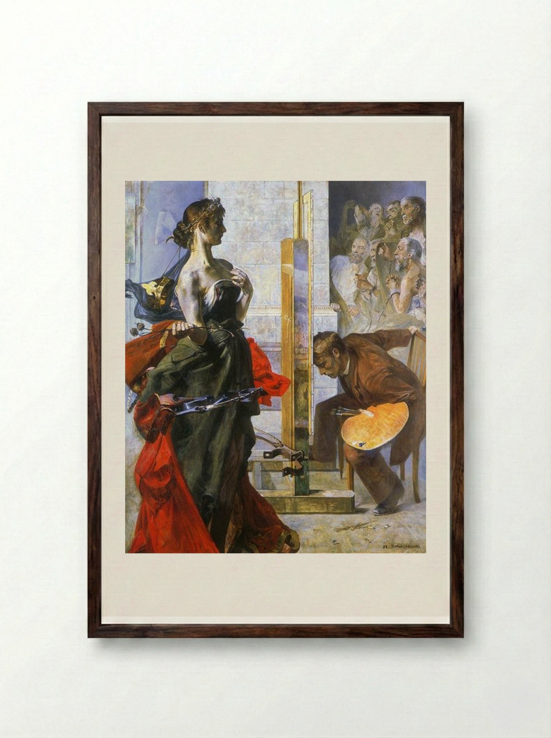 Vision - Jacek Malczewski - Framed Print Dark Wood