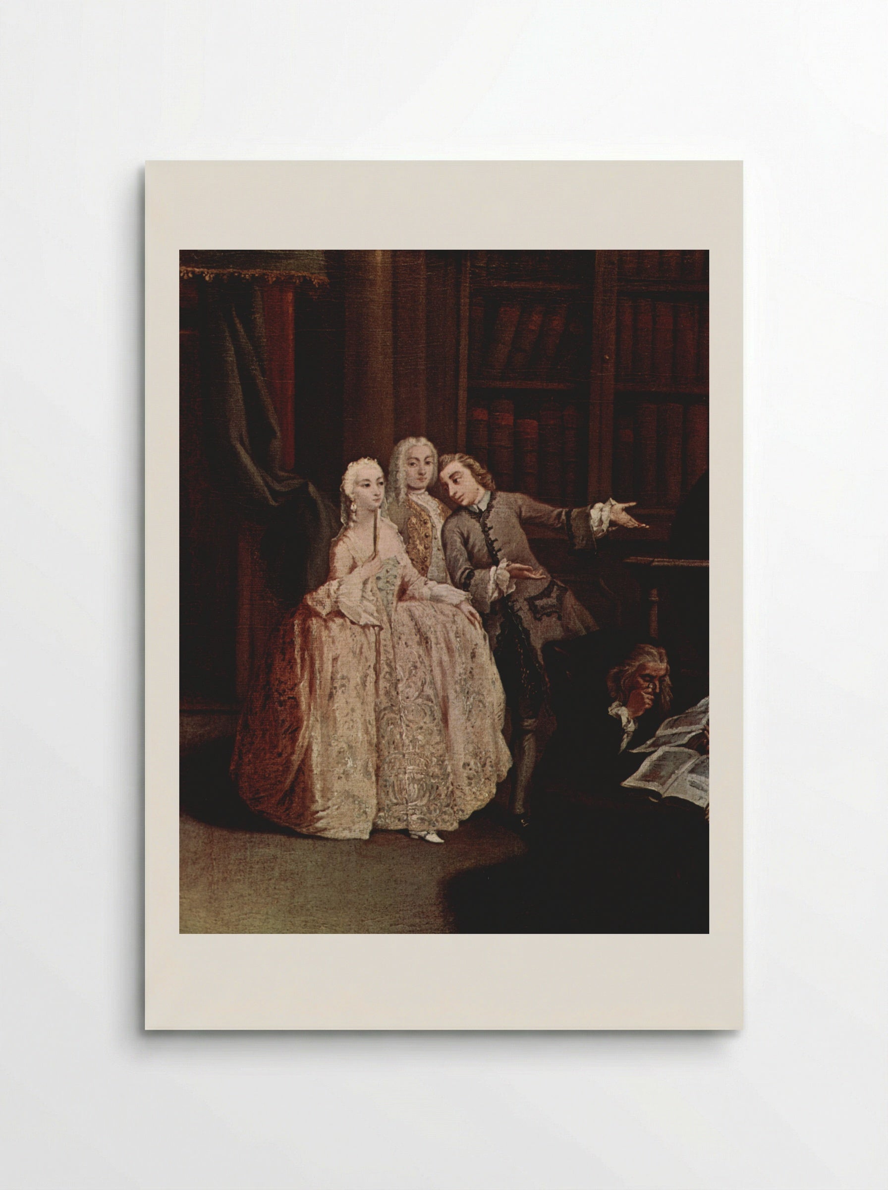 Visit to a Library - Pietro Longhi - Poster