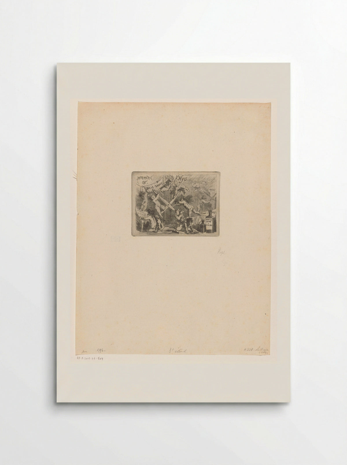 Visitekaartje van drukker François Nys - Félicien Rops - Poster