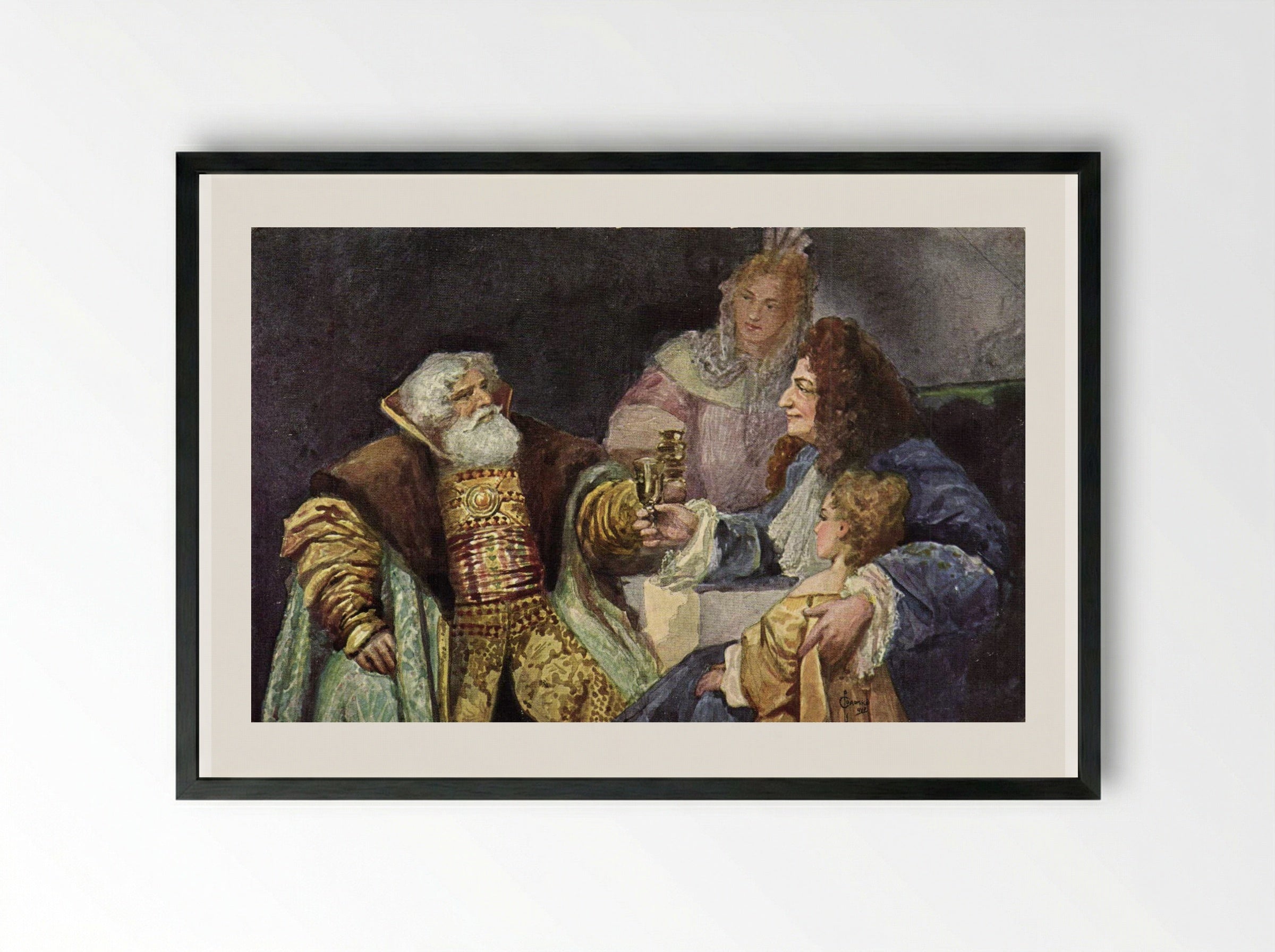 Visiting - Sergey Solomko - Framed Print Black