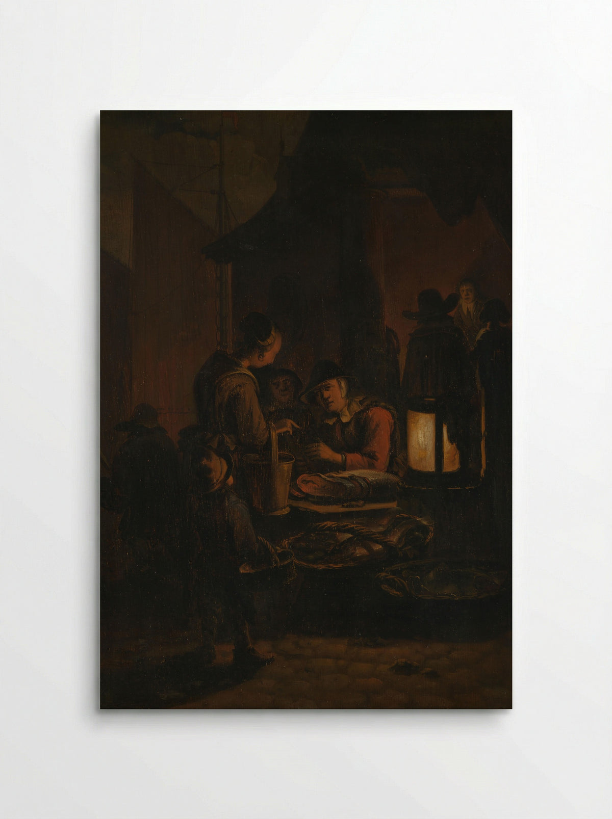 Vismarkt bij avond - Egbert Lievensz. van der Poel - Poster