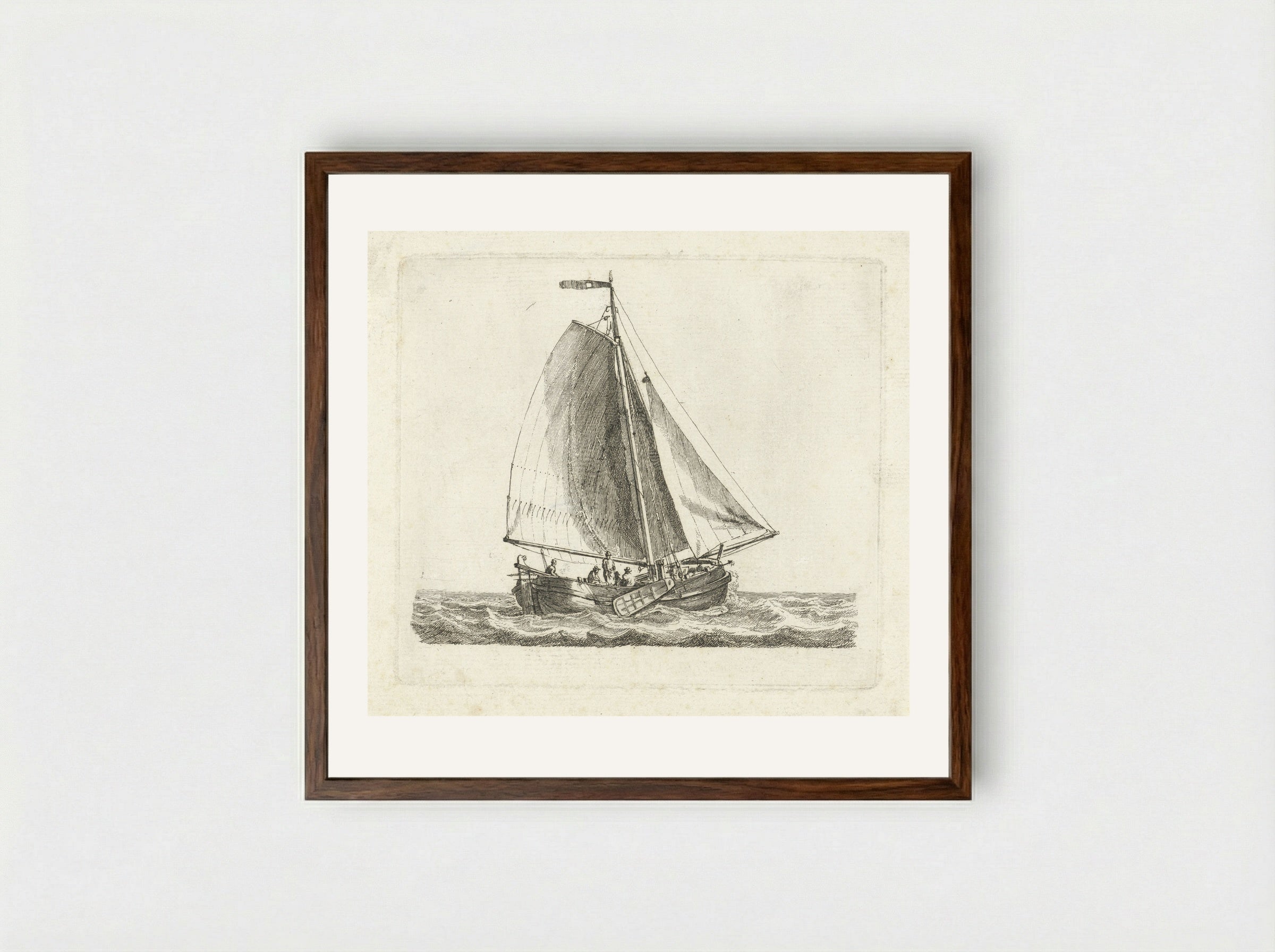 Vissersboot - Gerrit Groenewegen - Framed Print Dark Wood