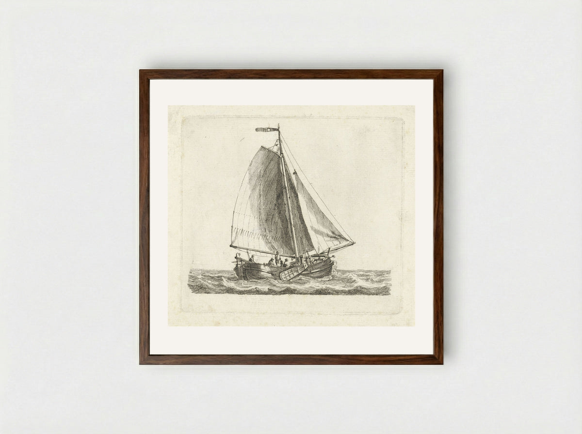 Vissersboot - Gerrit Groenewegen - Framed Print Dark Wood