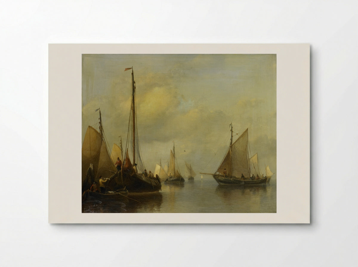 Vissersboten op kalm water - Antonie Waldorp - Poster