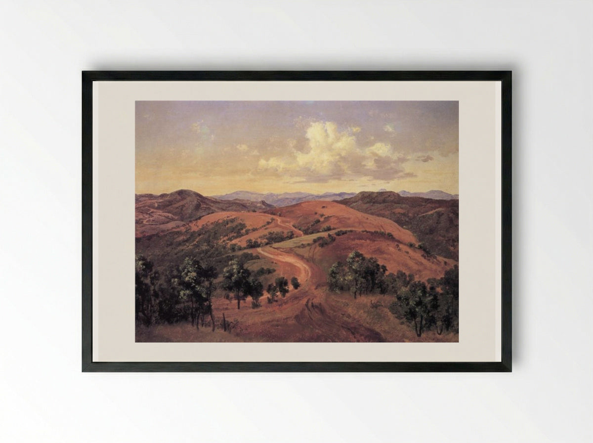 Vista de Carbonera - José María Velasco - Framed Print Black