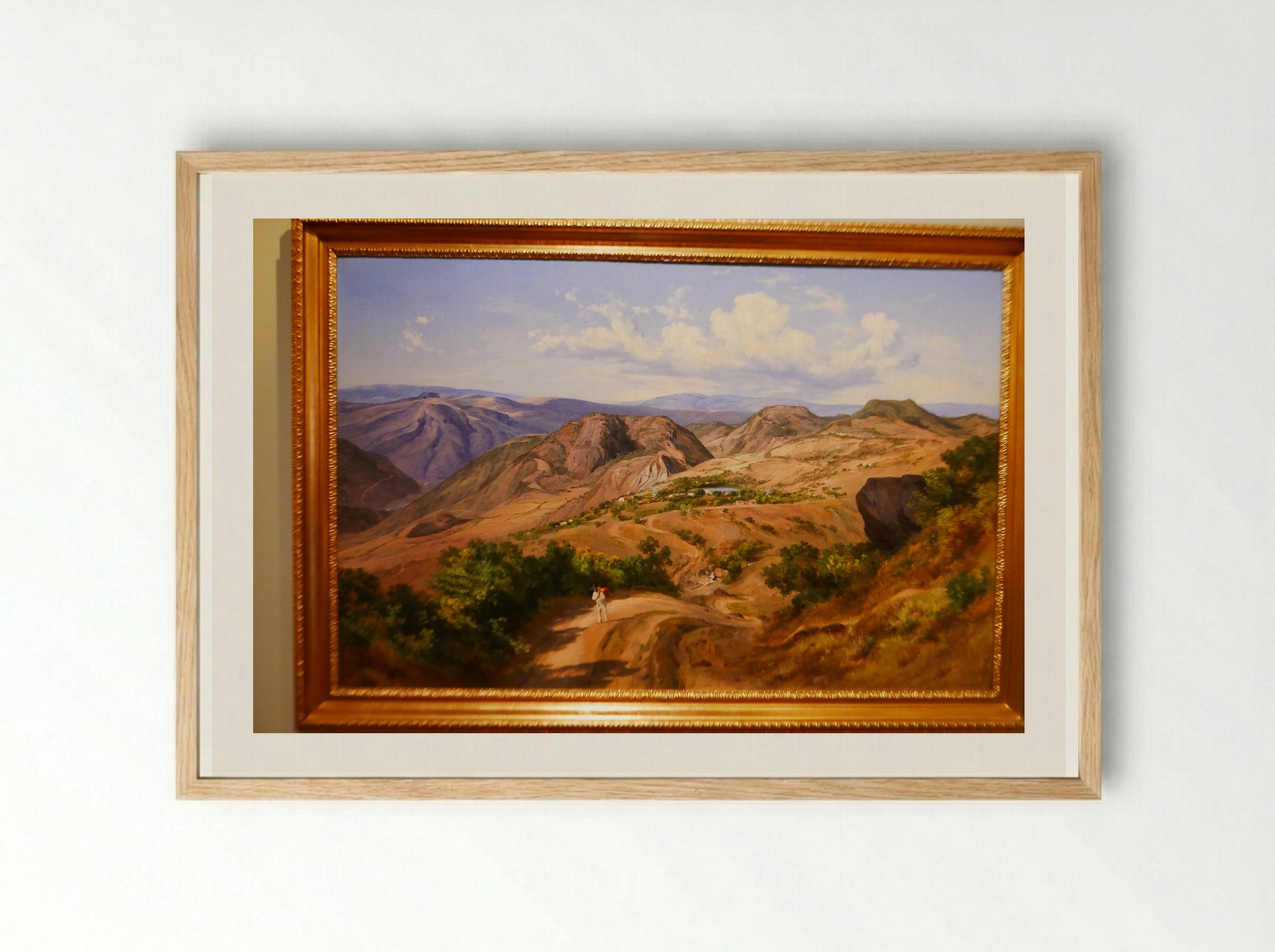 Vista de Guelatao - José María Velasco - Framed Print Wood