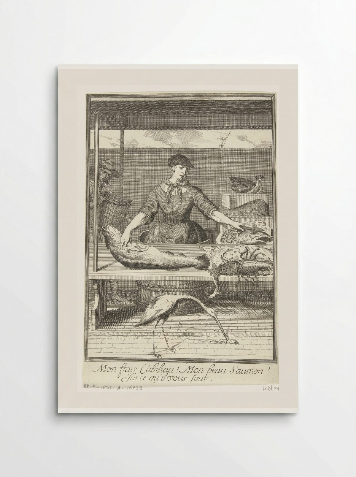 Visverkoopster (Fish Seller) - Pieter van den Berge - Poster