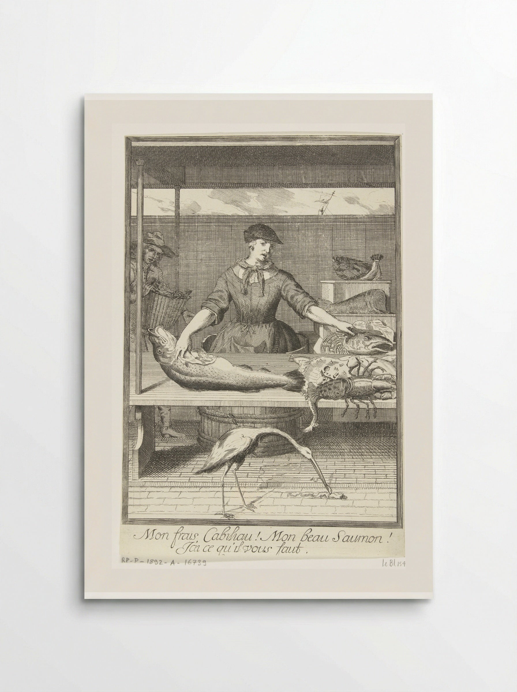Visverkoopster (Fish Seller) - Pieter van den Berge - Poster