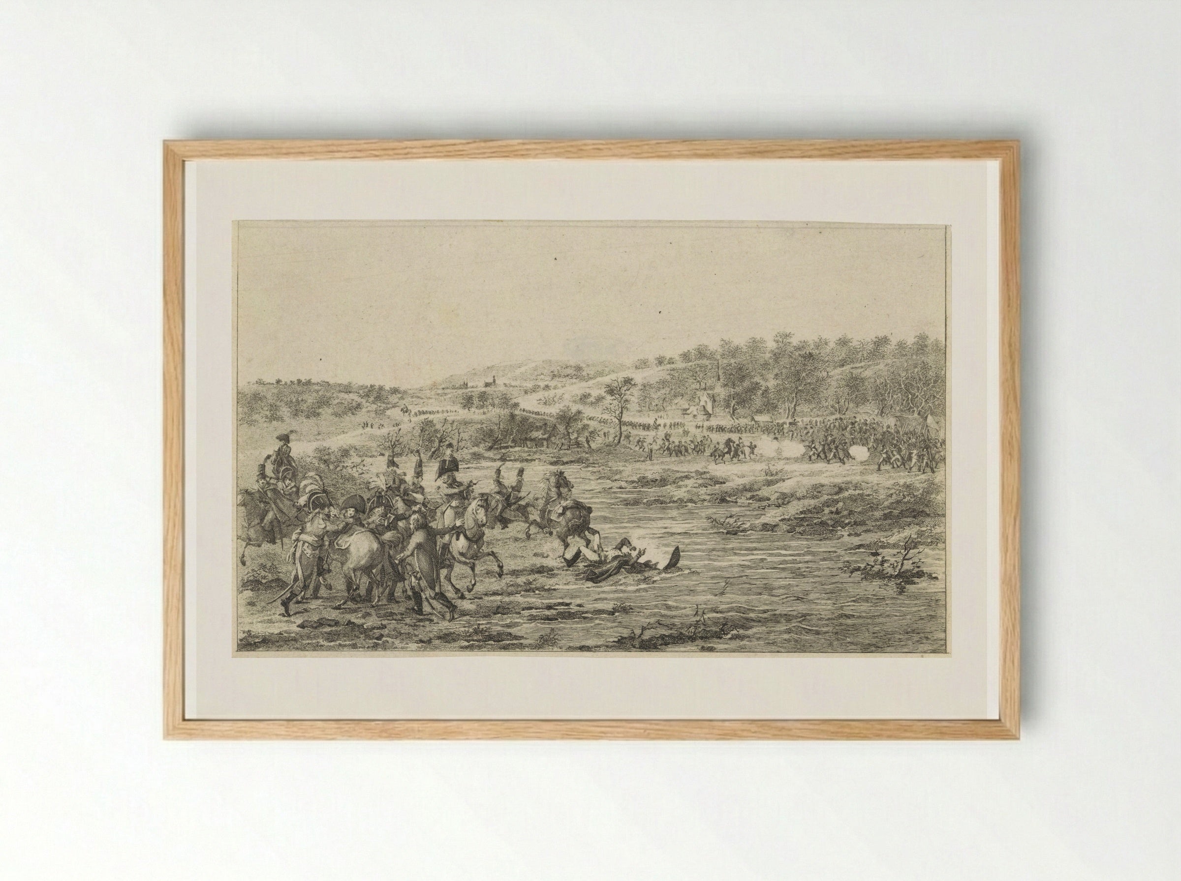 Vlucht van Dumouriez - Joannes Bemme - Framed Print Wood