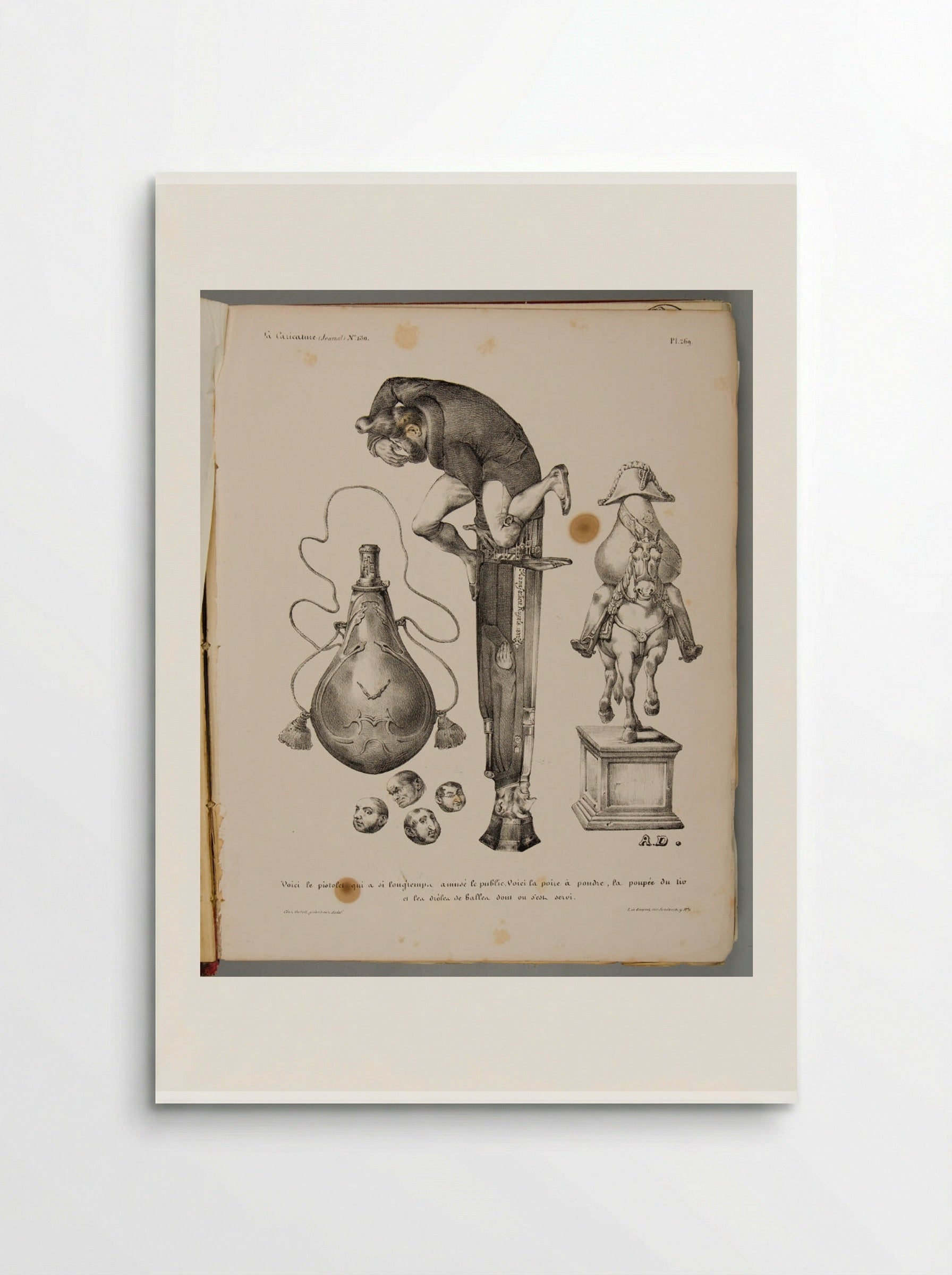 Voici le pistolet qui a si longtemps amusé le public - Honoré Daumier - Poster