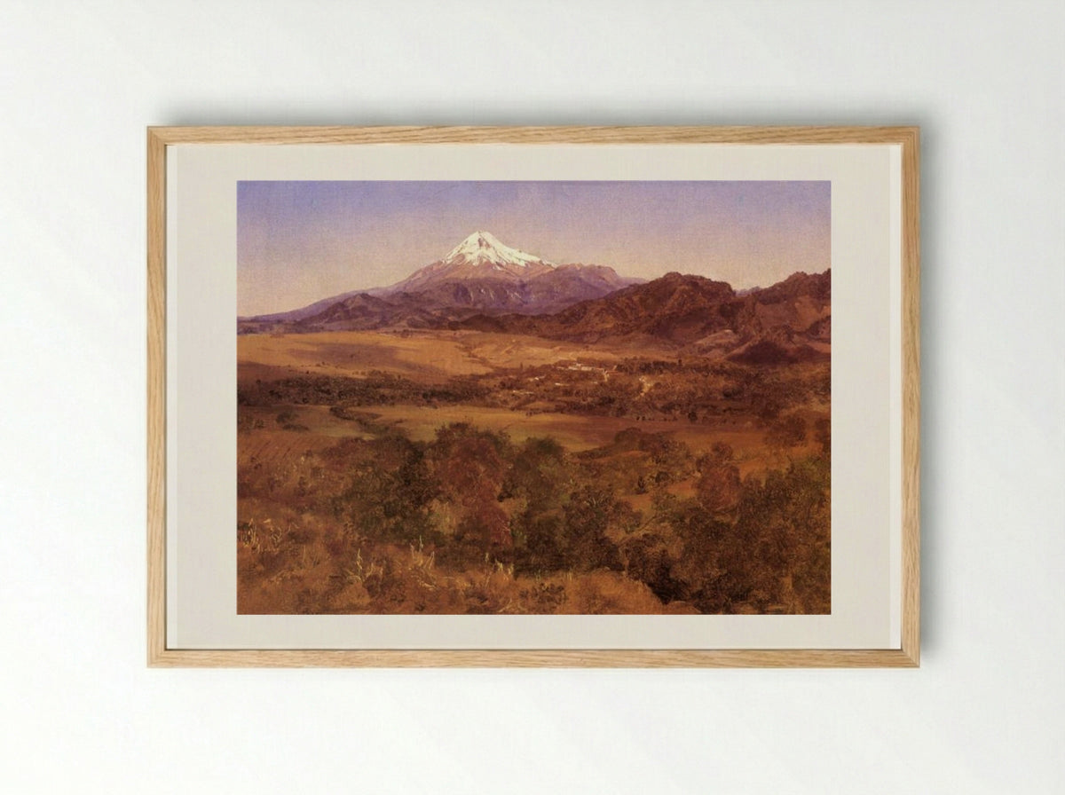 Volcán de Orizaba - José María Velasco - Framed Print Wood