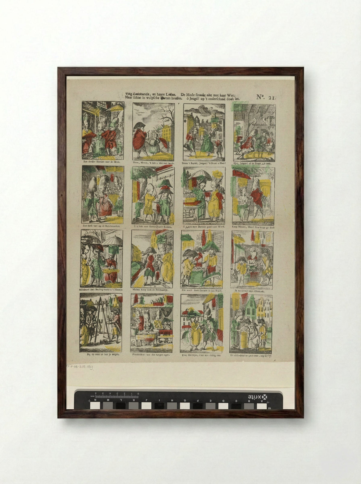 Volg zedekunde, en haar lessen - Glenisson & Zonen - Framed Print Dark Wood
