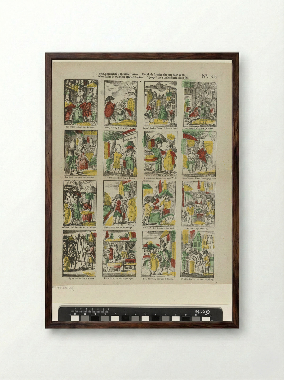 Volg zedekunde, en haar lessen - Glenisson & Zonen - Framed Print Dark Wood