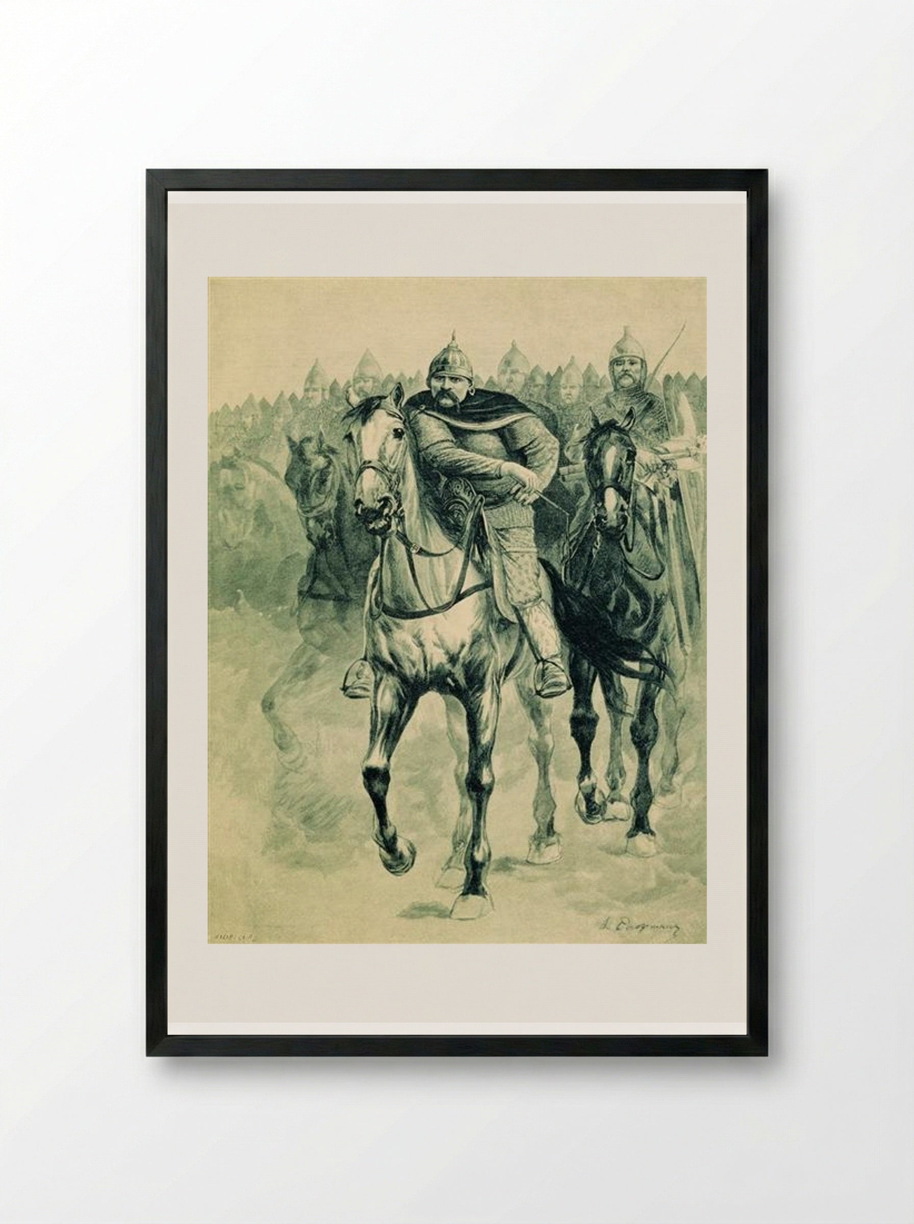 Volga Vseslavevich - Andrei Ryabushkin - Framed Print Black