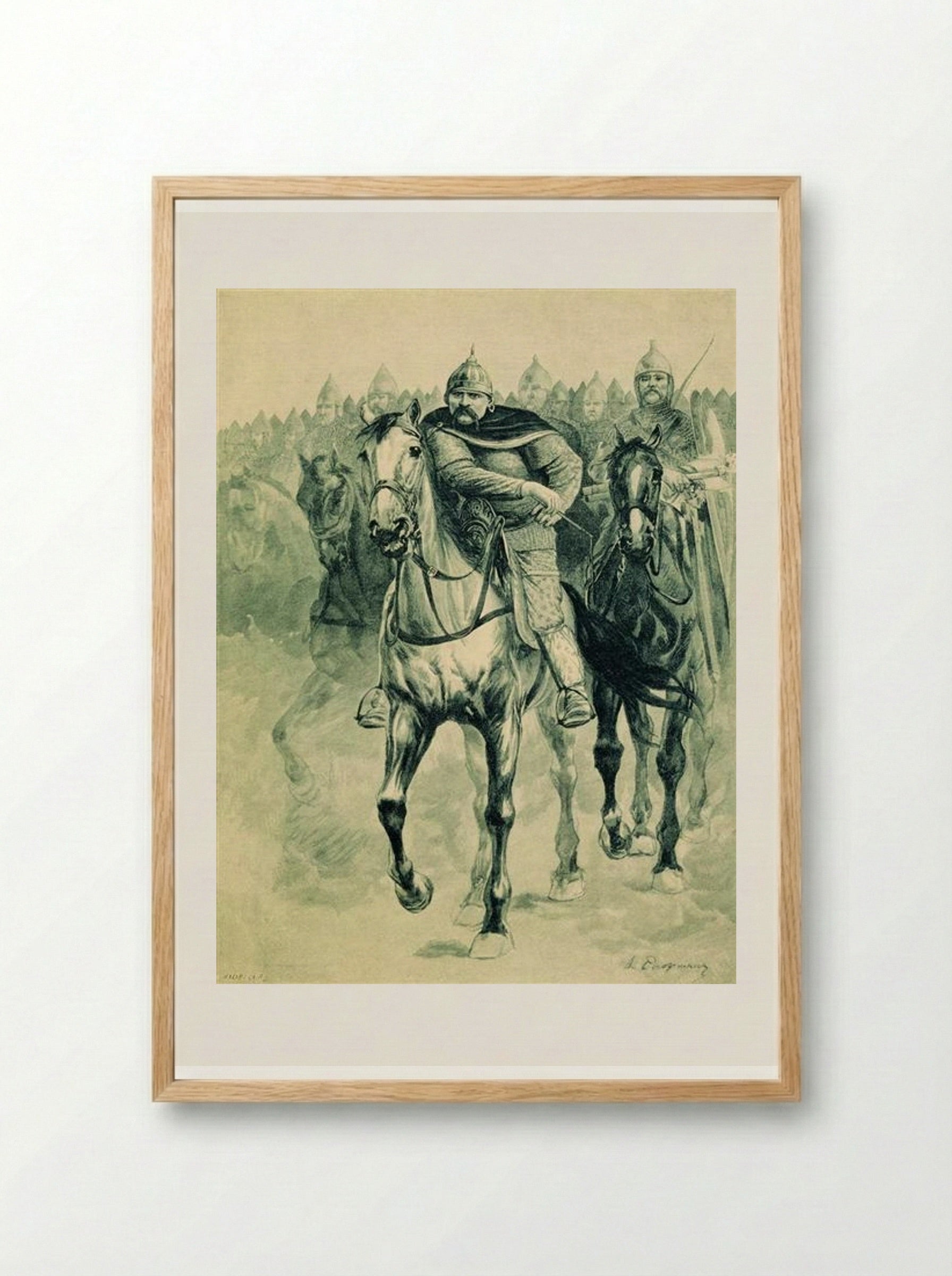 Volga Vseslavevich - Andrei Ryabushkin - Framed Print Wood