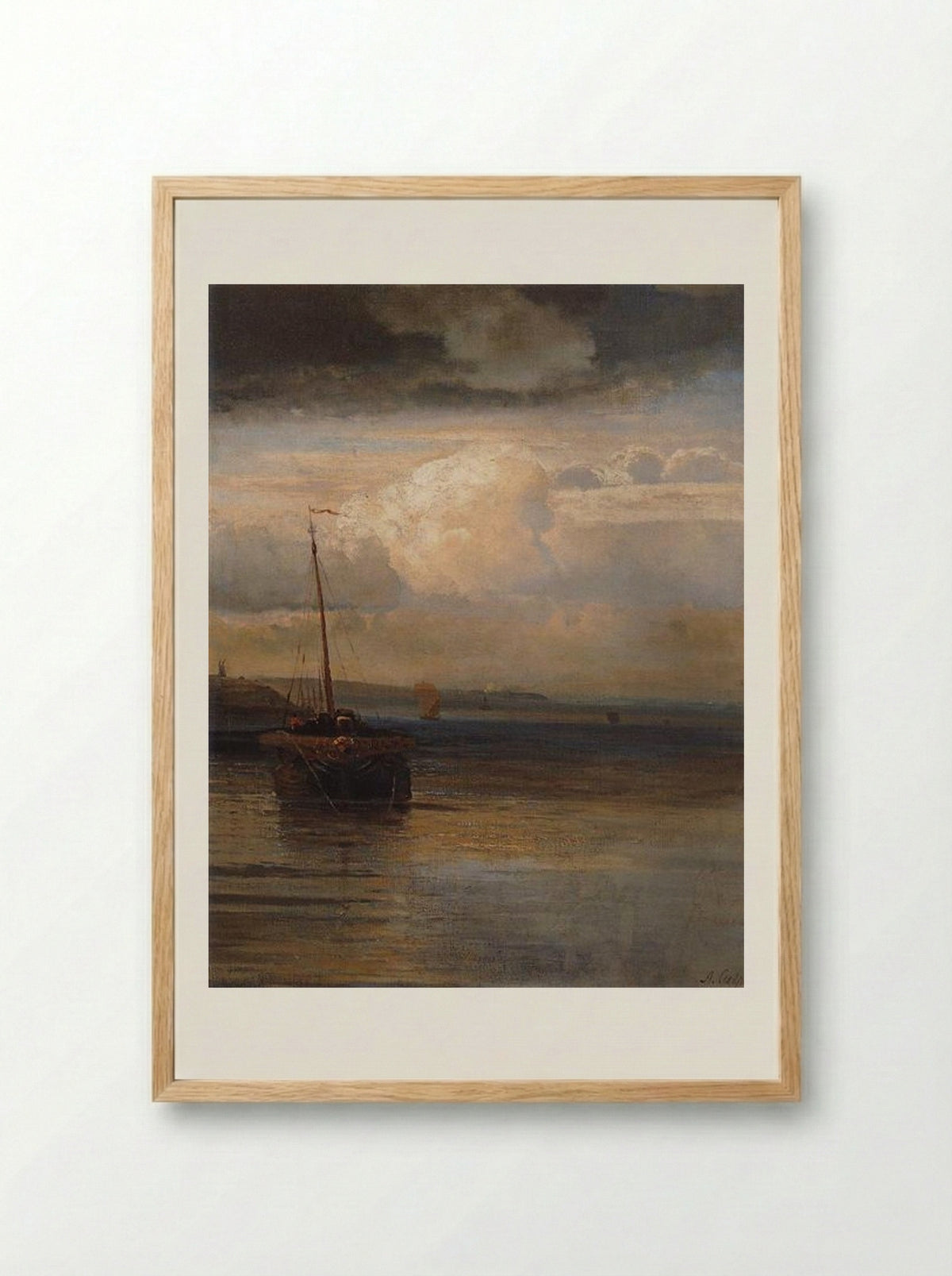 Volga - Aleksey Savrasov - Framed Print Wood
