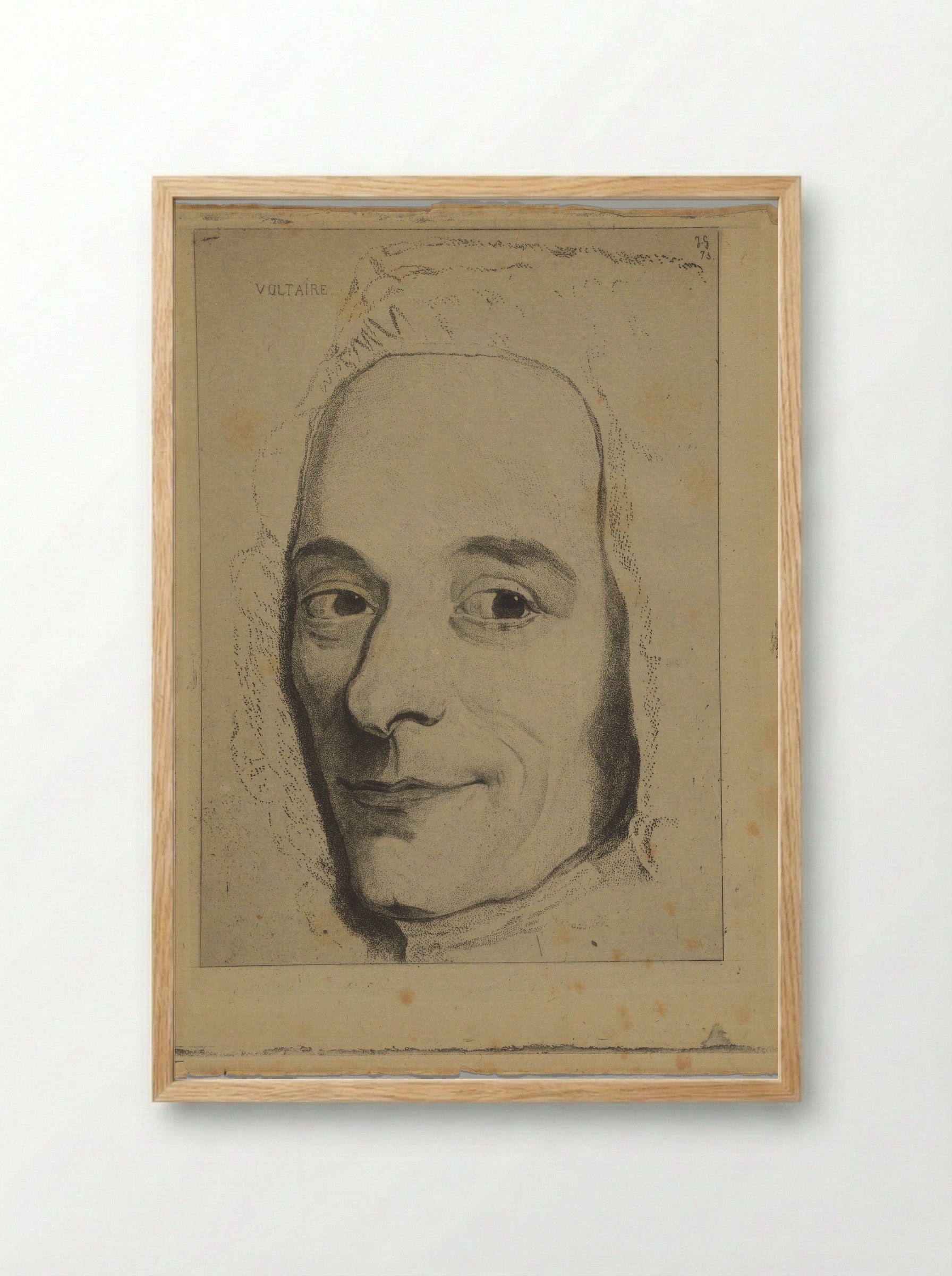 Voltaire in 1736 - Jules de Goncourt - Framed Print Wood