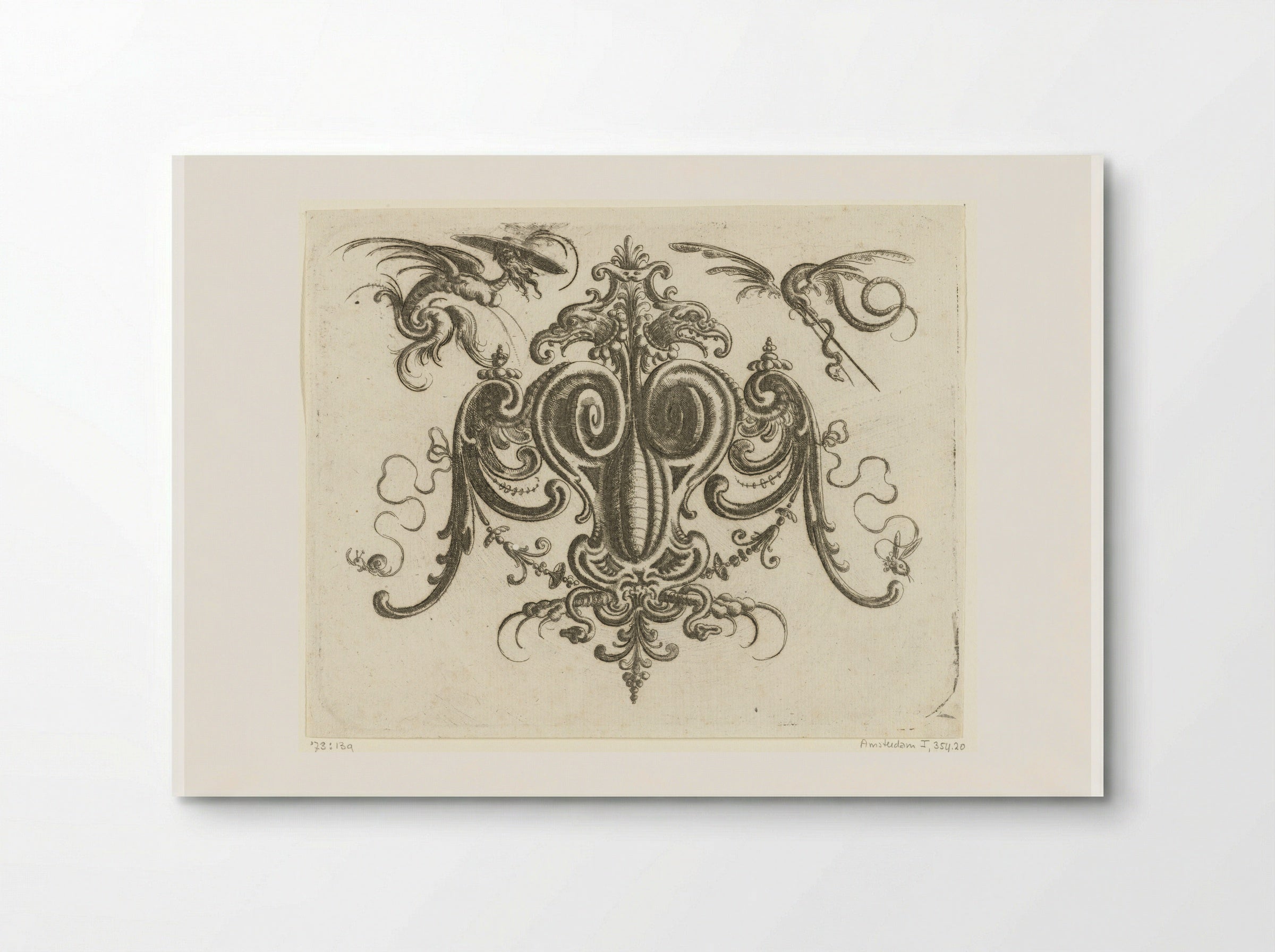 Volutes with Wings, Crowned by a Double-Headed Eagle - Christoph Jamnitzer - Poster
