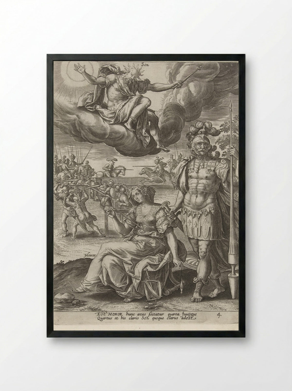 Volwassenheid onder invloed van de zon - Gerard de Jode - Framed Print Black