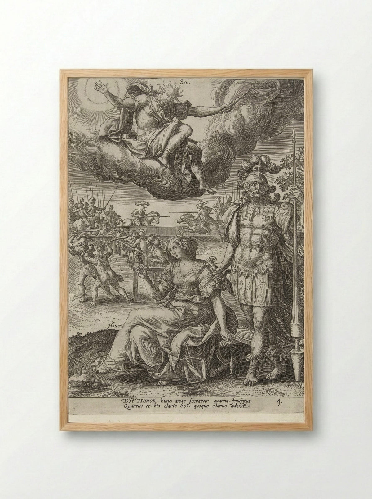 Volwassenheid onder invloed van de zon - Gerard de Jode - Framed Print Wood