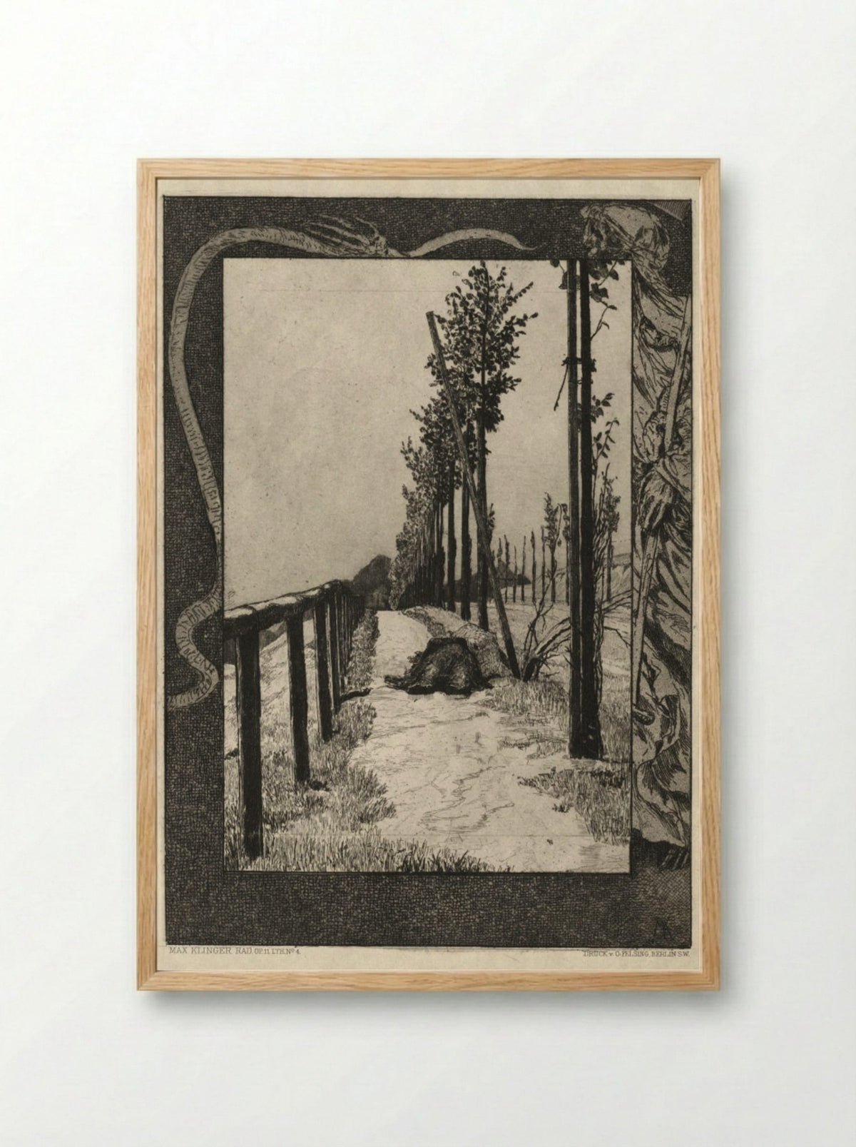 Vom Tode I, No. 4 - Max Klinger - Framed Print Wood