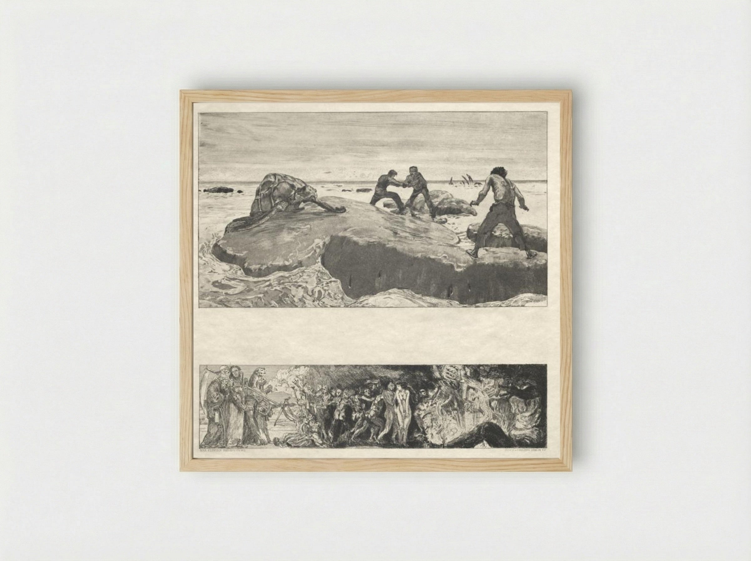 Vom Tode I (Opus II, No. 2) - Max Klinger - Framed Print Wood