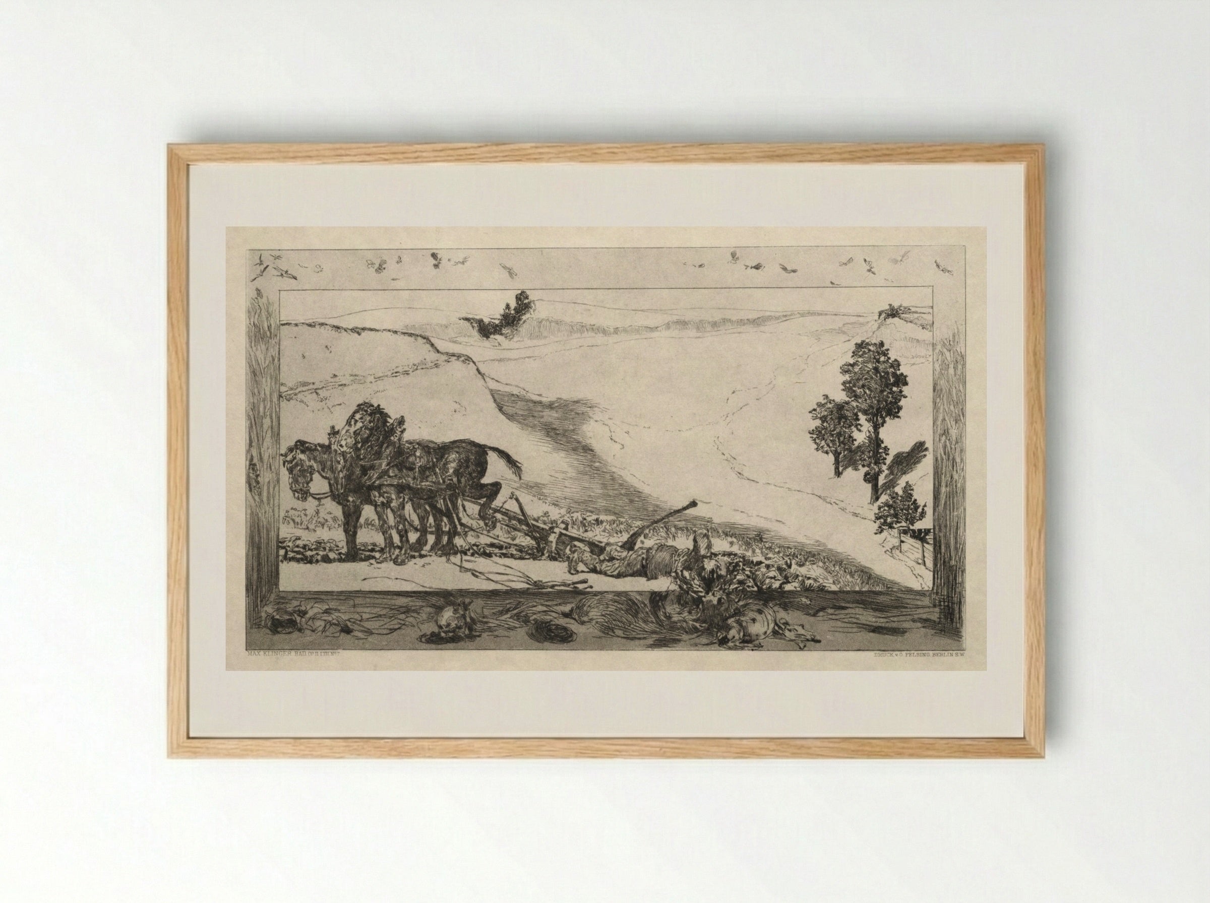 Vom Tode I (Opus II), No. 7 - Max Klinger - Framed Print Wood