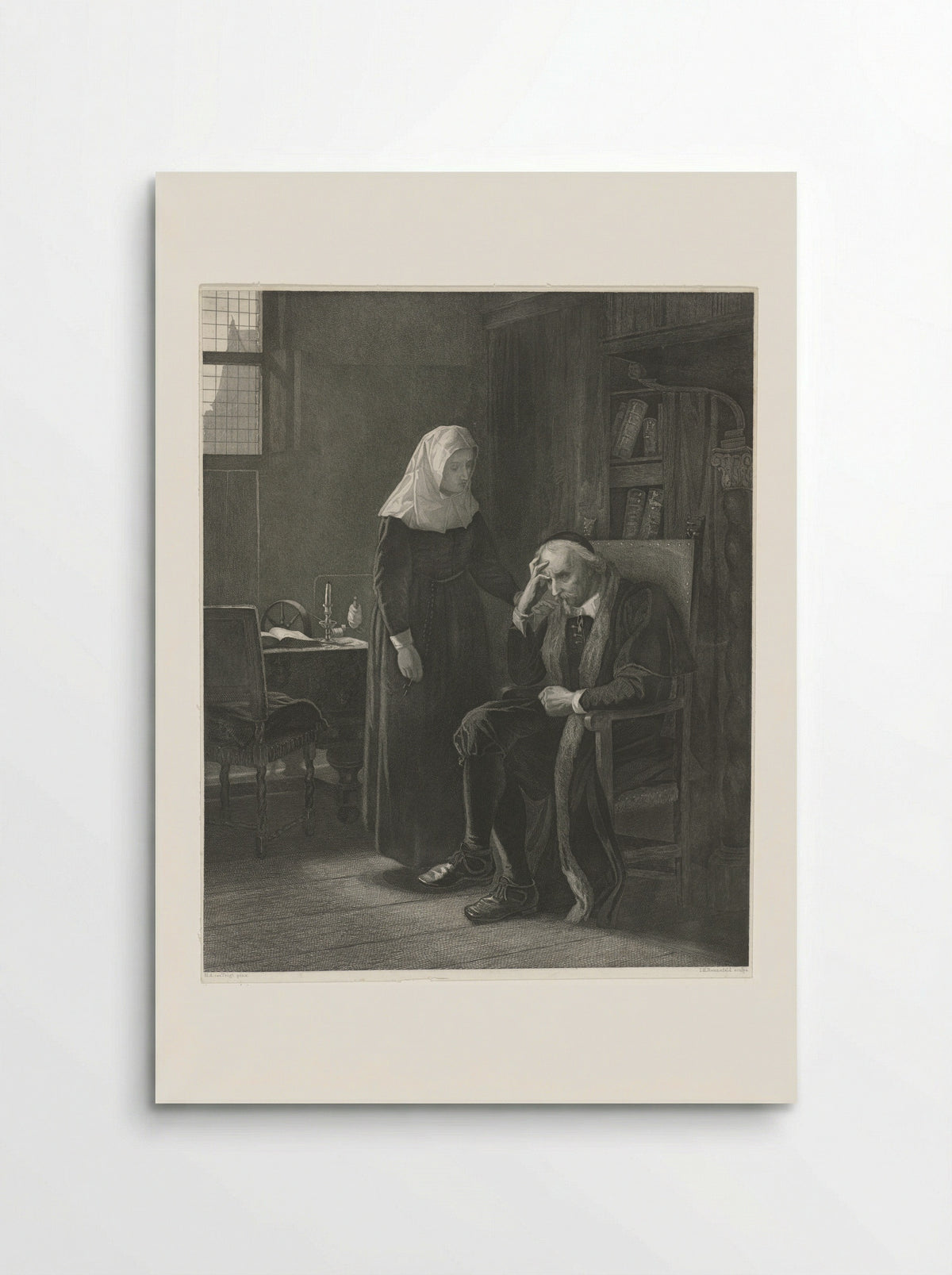 Vondel in zijn laatste levensjaren - Hendrik Albert van Trigt - Poster