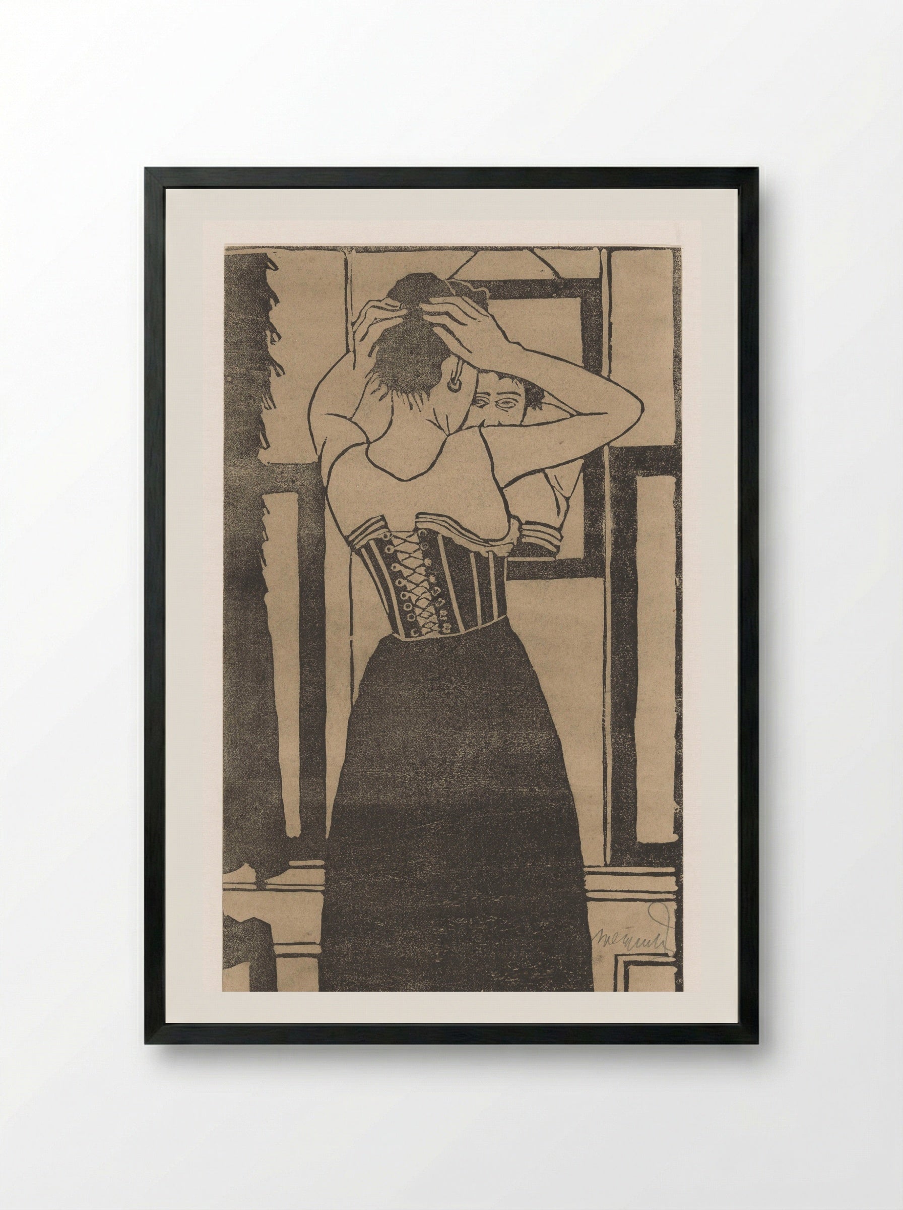 Voor de spiegel - Samuel Jessurun de Mesquita - Framed Print Black