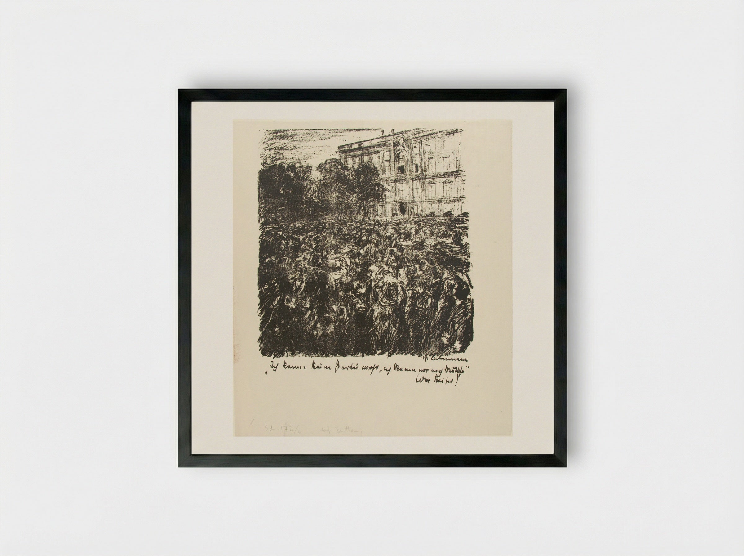 Vor dem Schloss - Max Liebermann - Framed Print Black