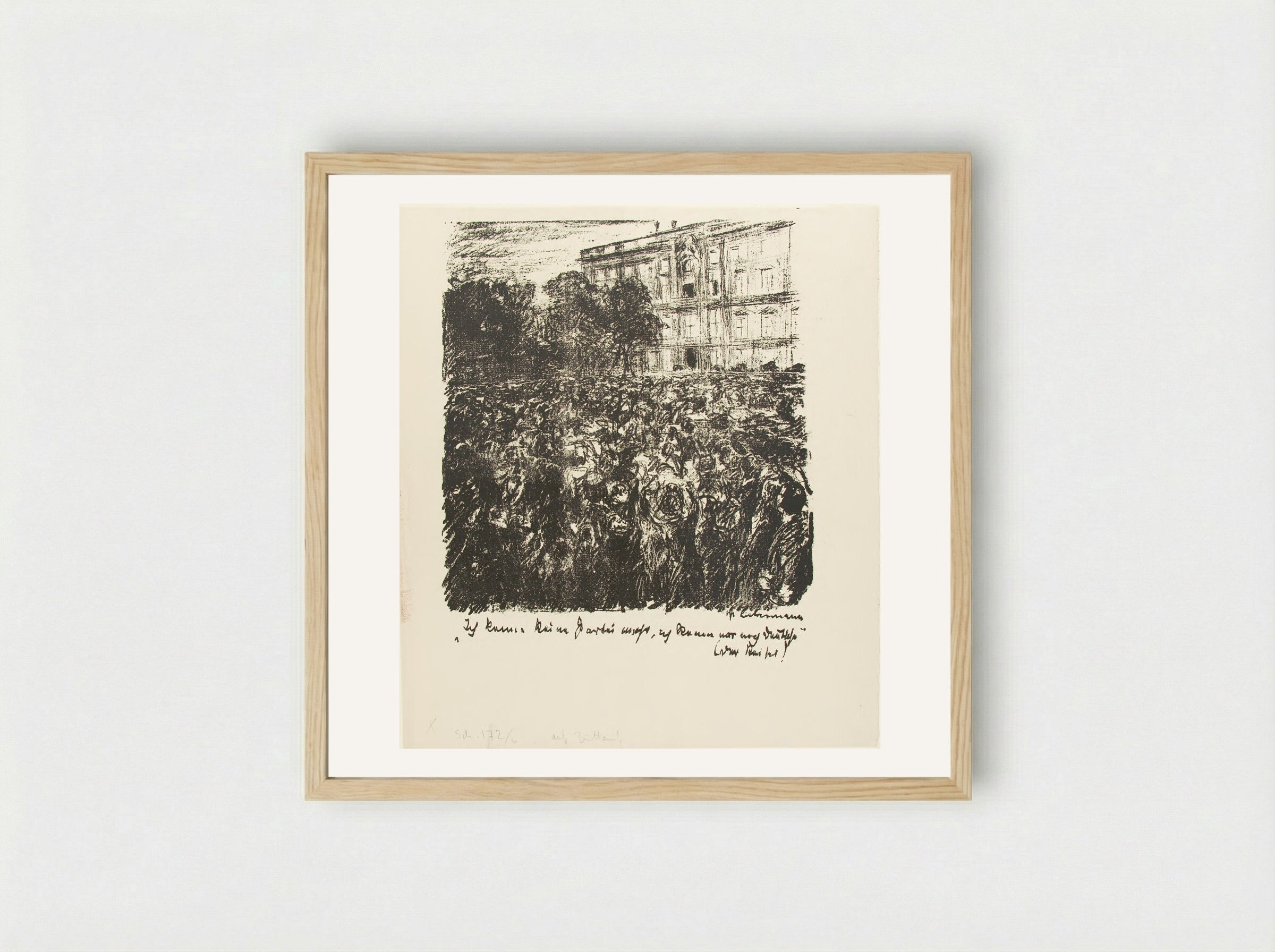 Vor dem Schloss - Max Liebermann - Framed Print Wood
