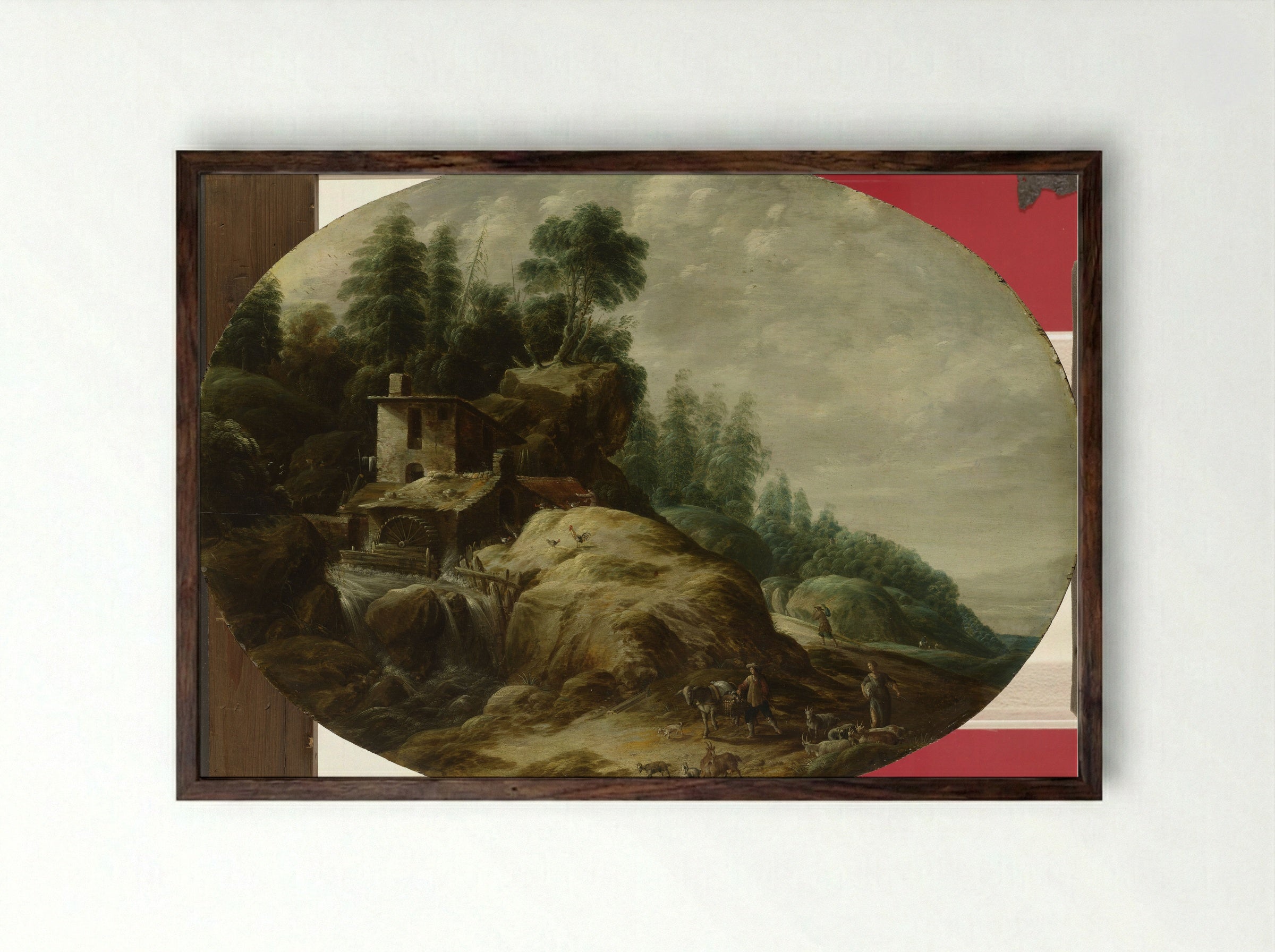 Vossenjacht (The Fox Hunt) - Gillis Peeters (I) - Framed Print Dark Wood