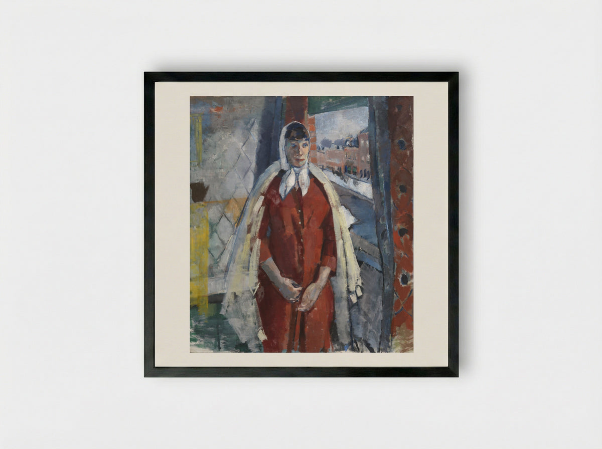 Vrouw aan 't venster - Rik Wouters - Framed Print Black