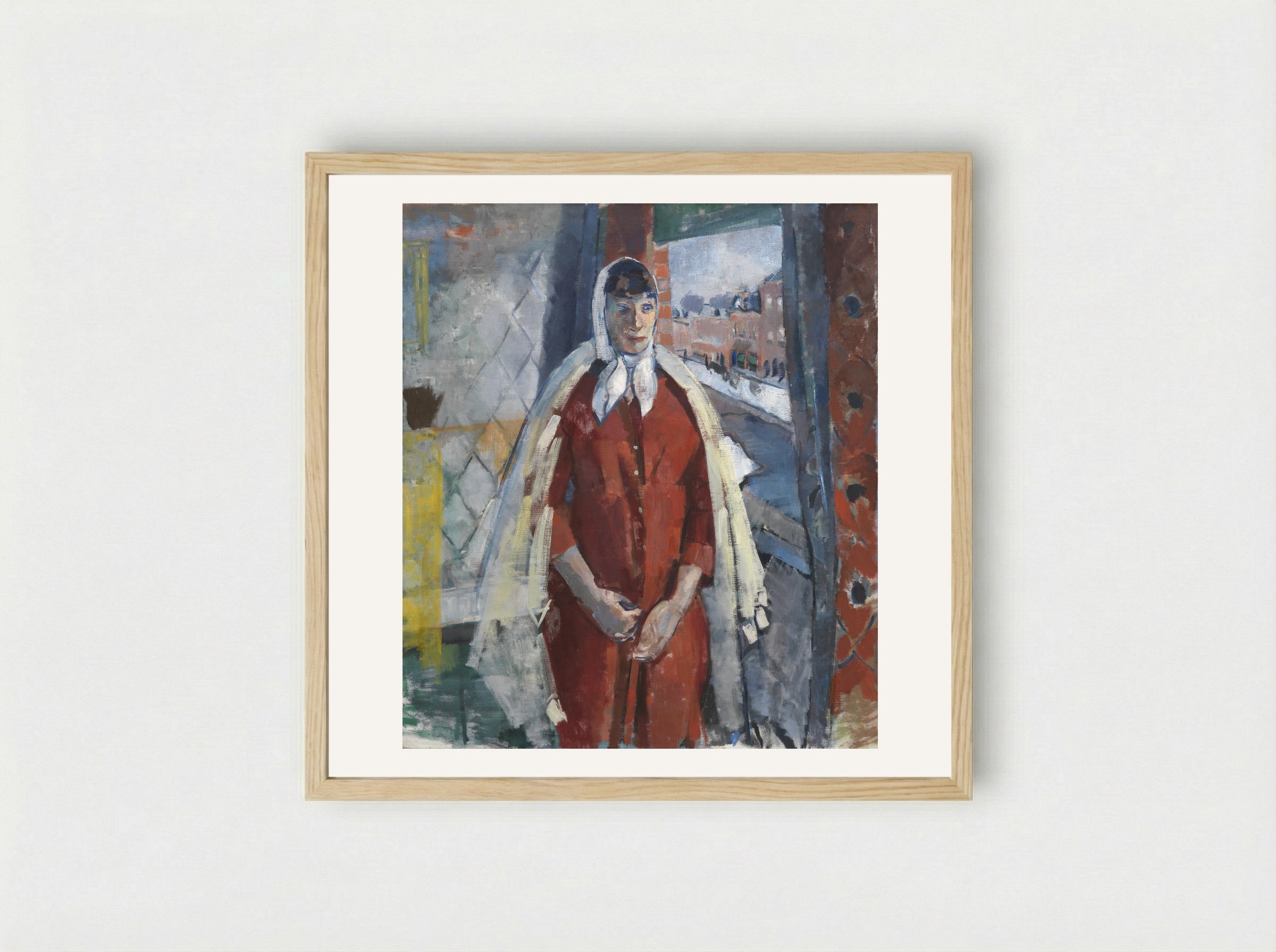 Vrouw aan 't venster - Rik Wouters - Framed Print Wood