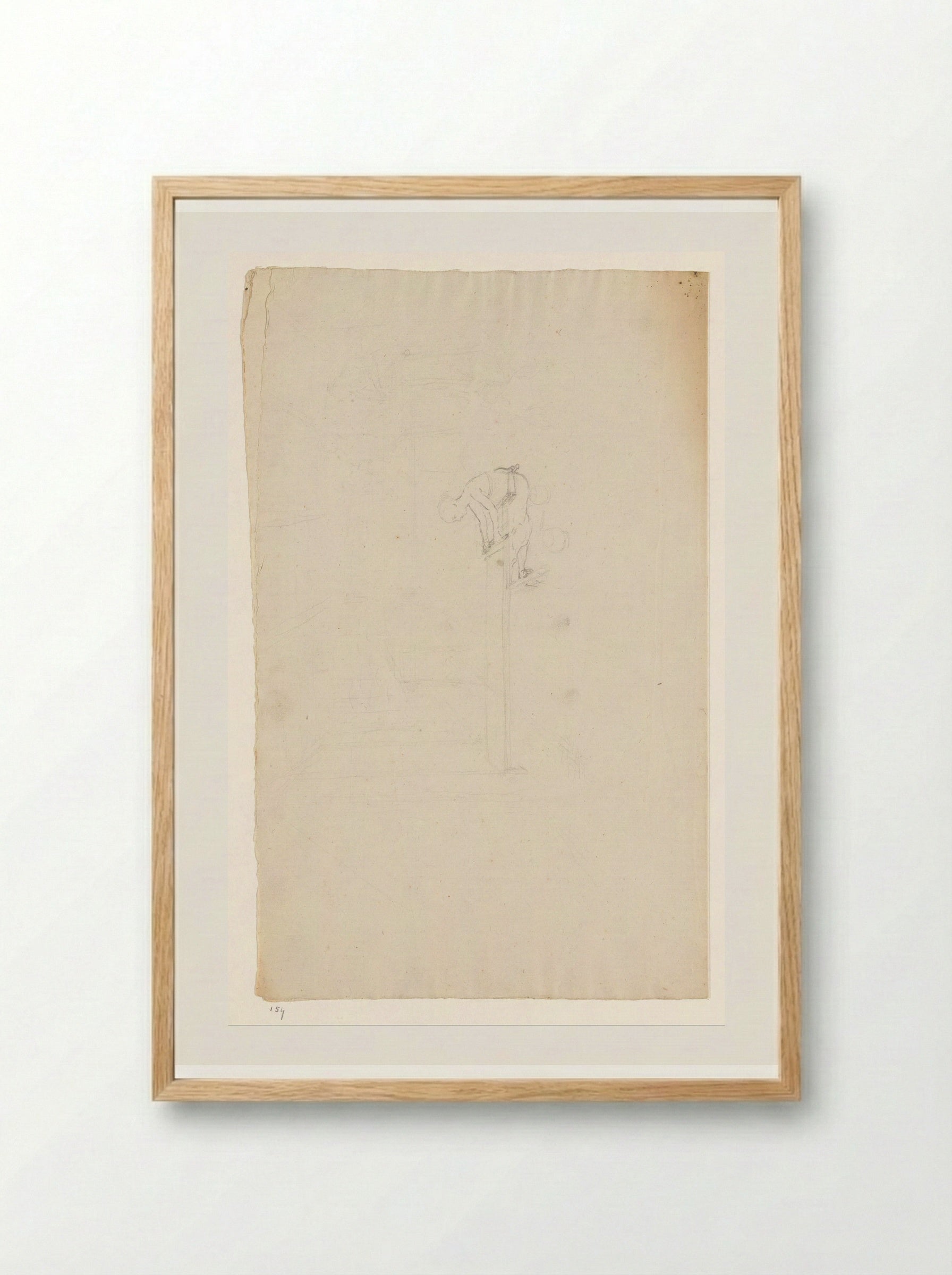 Vrouw aan weefgetouw - Jan Brandes - Framed Print Wood