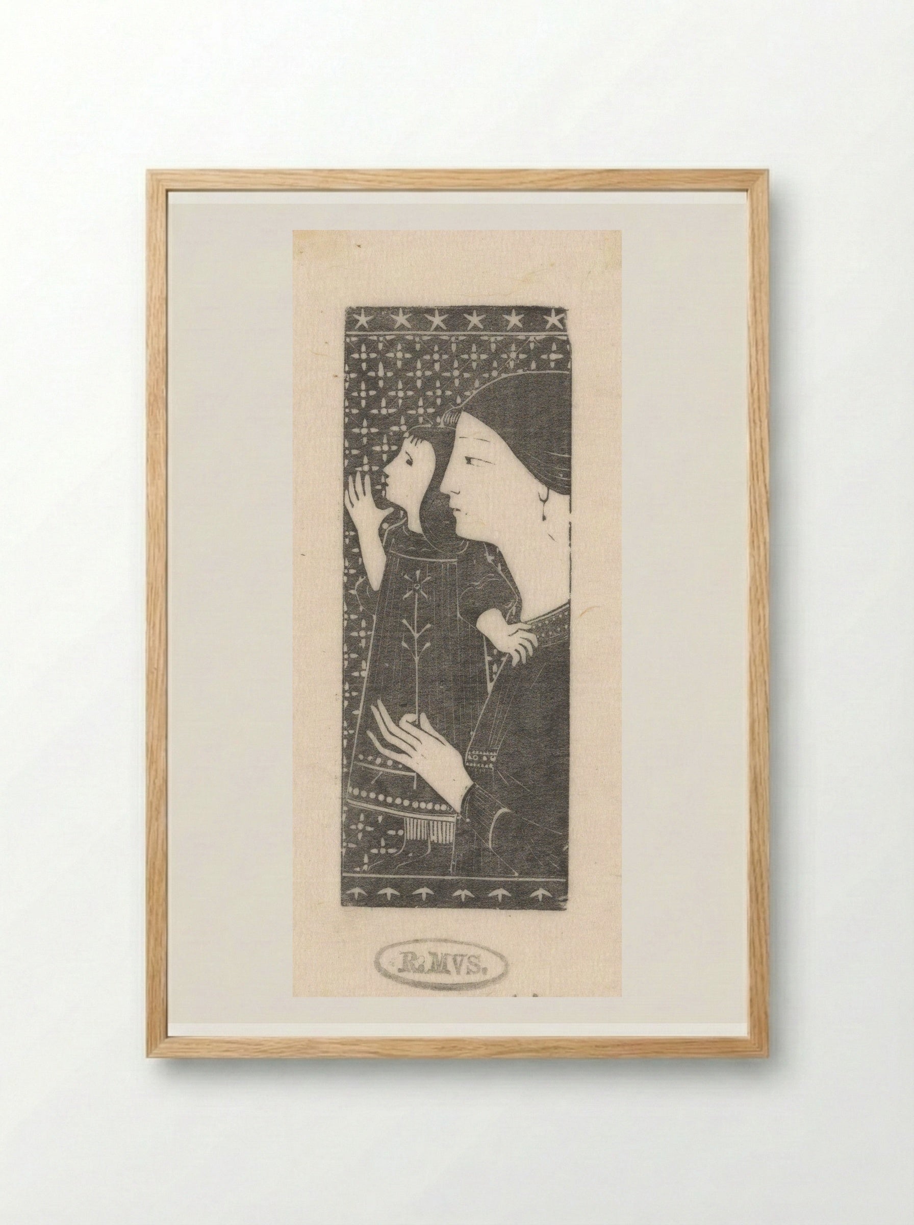 Vrouw en kind - Karel Petrus Cornelis de Bazel - Framed Print Wood