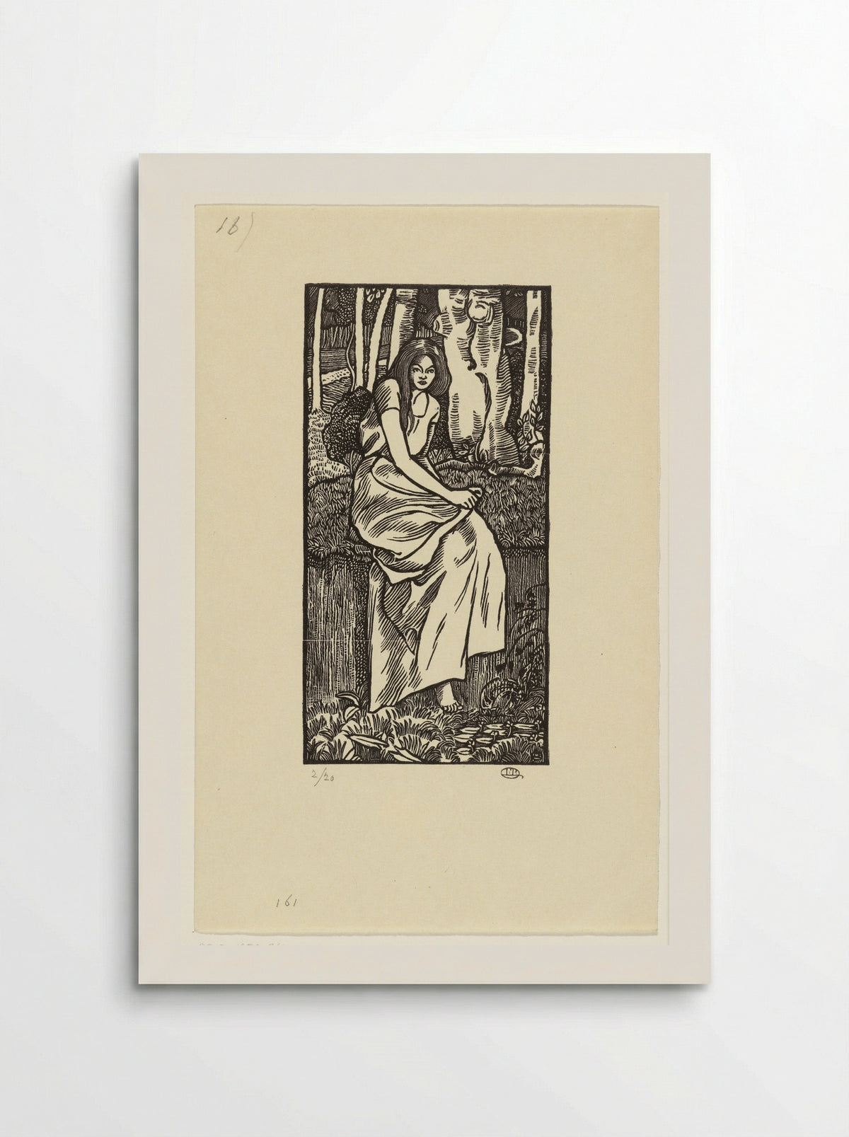 Vrouw in een bos (Woman in a Wood) - Lucien Pissarro - Poster