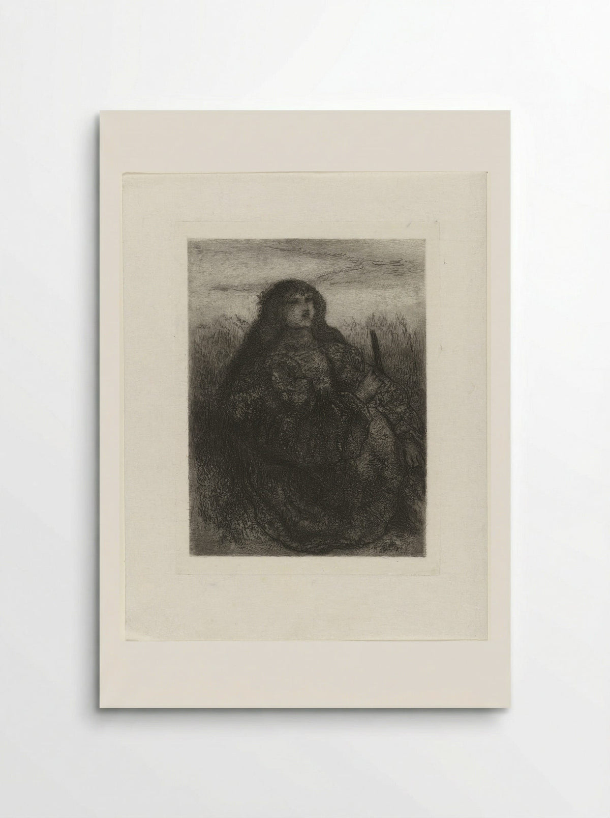 Vrouw in een landschap - Matthijs Maris - Poster