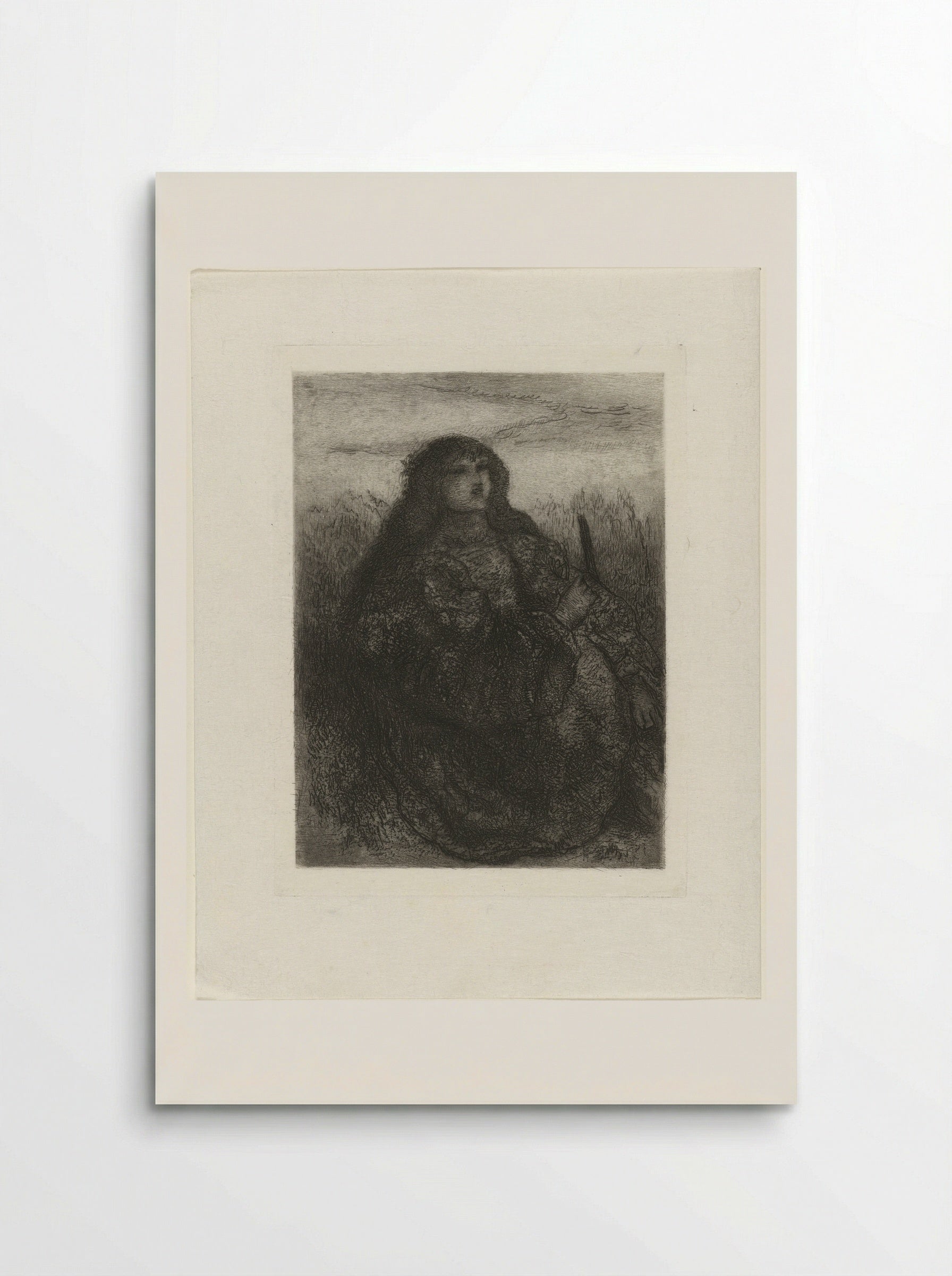 Vrouw in een landschap - Matthijs Maris - Poster